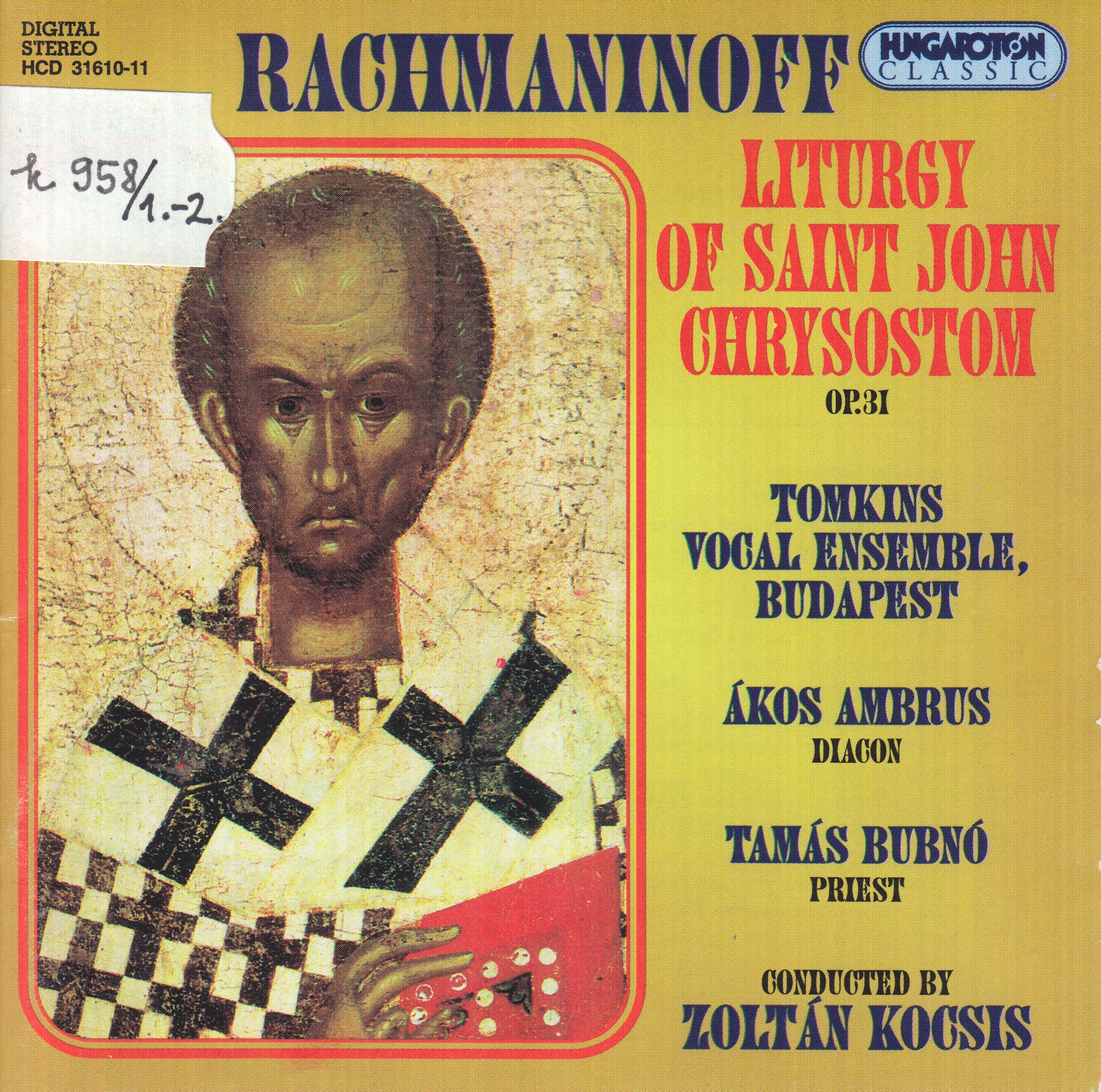 Liturgy of Saint John Chrysostom Op. 31 album cover