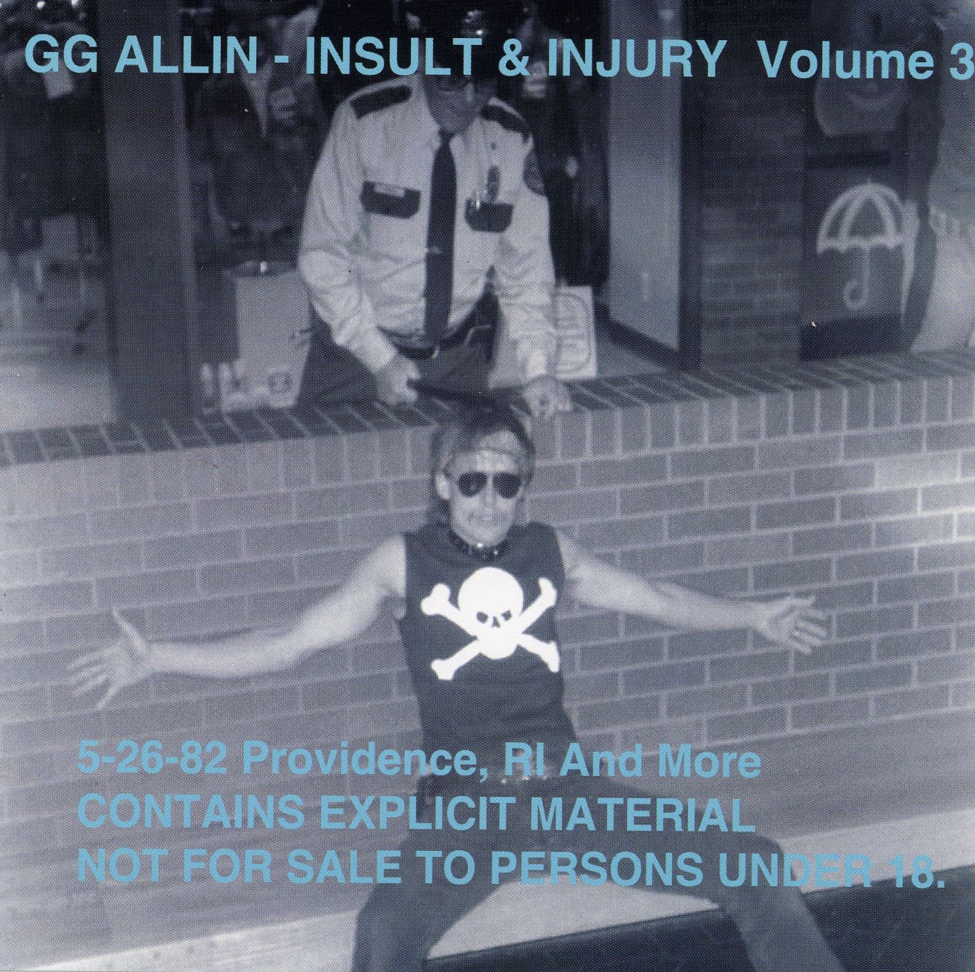 Insult & Injury Vol. 3 Live In Providence, RI. 5-26-1982 album cover