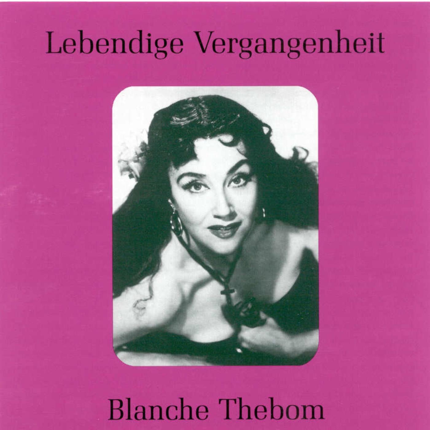 Lebendige Vergangenheit - Blanche Thebom album cover