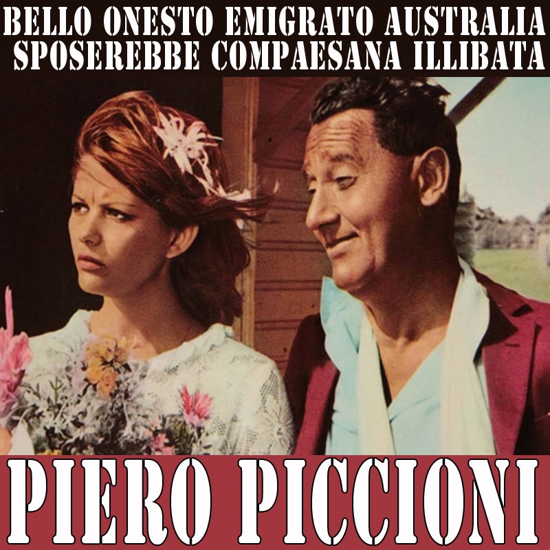 Bello, onesto, emigrato Australia, sposerebbe compaesana illibata (Titoli) - Single album cover