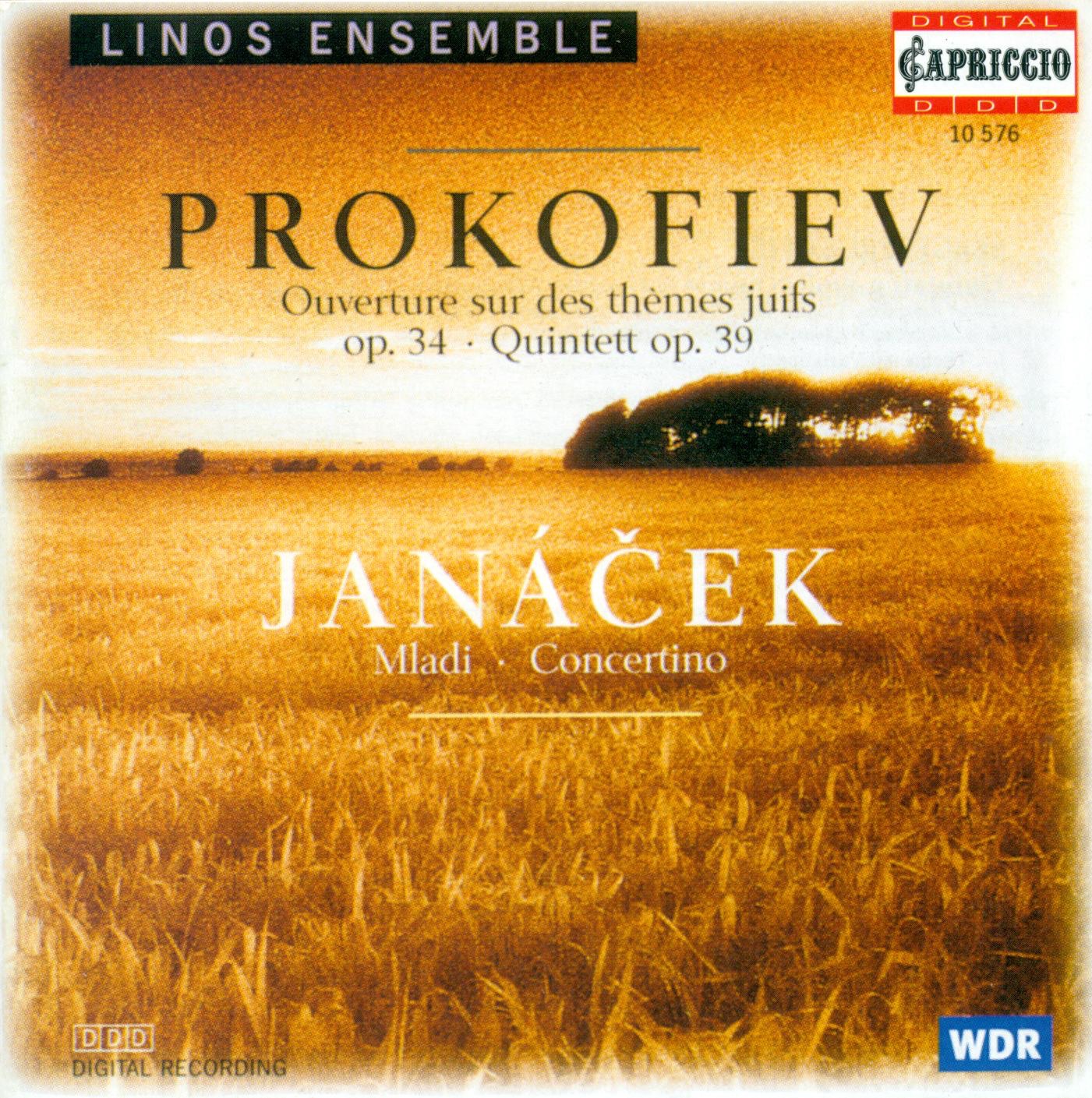 Prokofiev: Oboe Quintet, Op. 39 & Overture On Hebrew Themes - Janácek: Youth Suite album cover