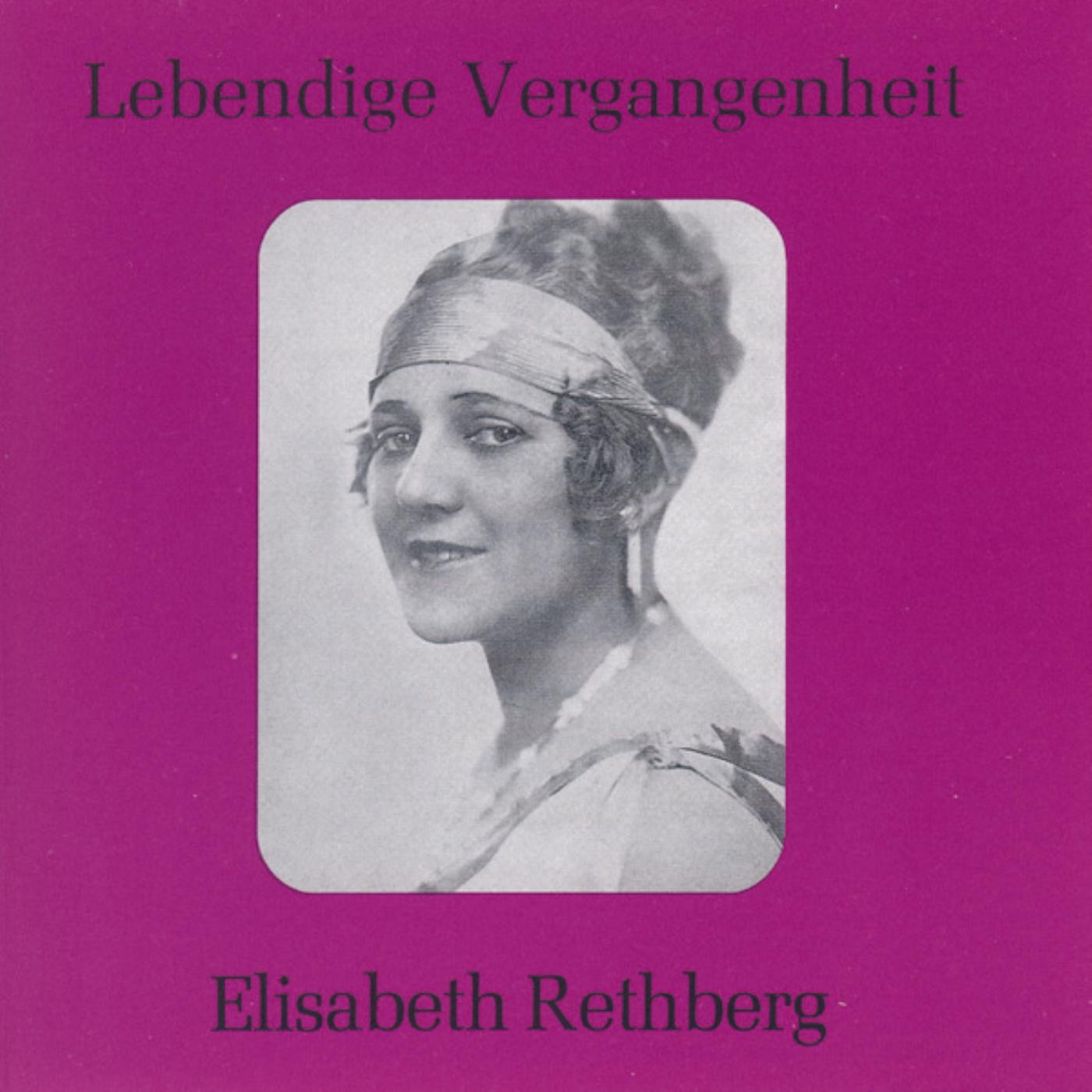 Lebendige Vergangenheit - Elisabeth Rethberg album cover