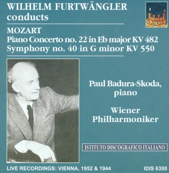 Mozart, W.A.: Piano Concerto No. 22 - Symphony No. 40 (Badura-Skoda, Vienna Philharmonic, Furtwangle album cover