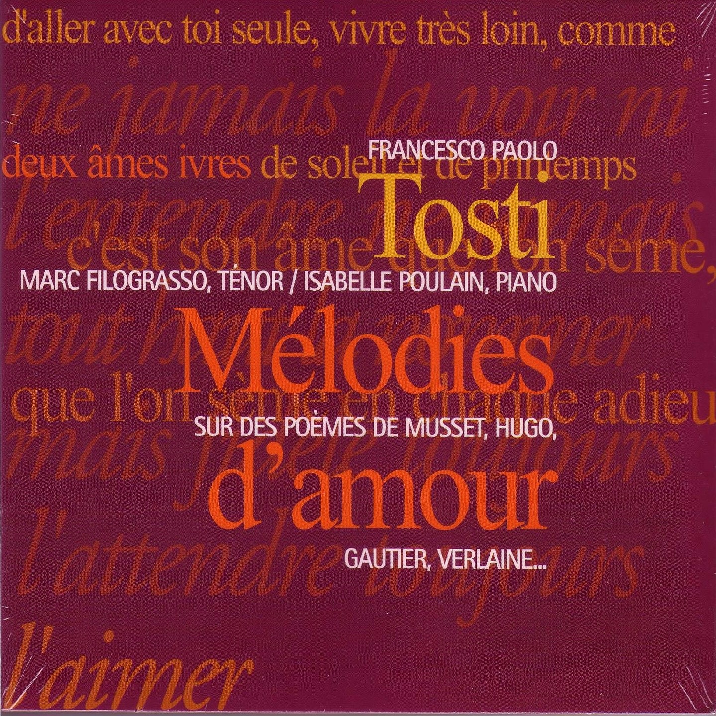 Melodies D'Amour de Tosti album cover