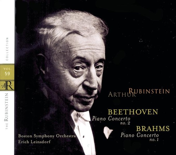 Rubinstein Collection, Vol. 59: Beethoven: Piano Concerto No. 2; Brahms: Piano Concerto No. 1 album cover
