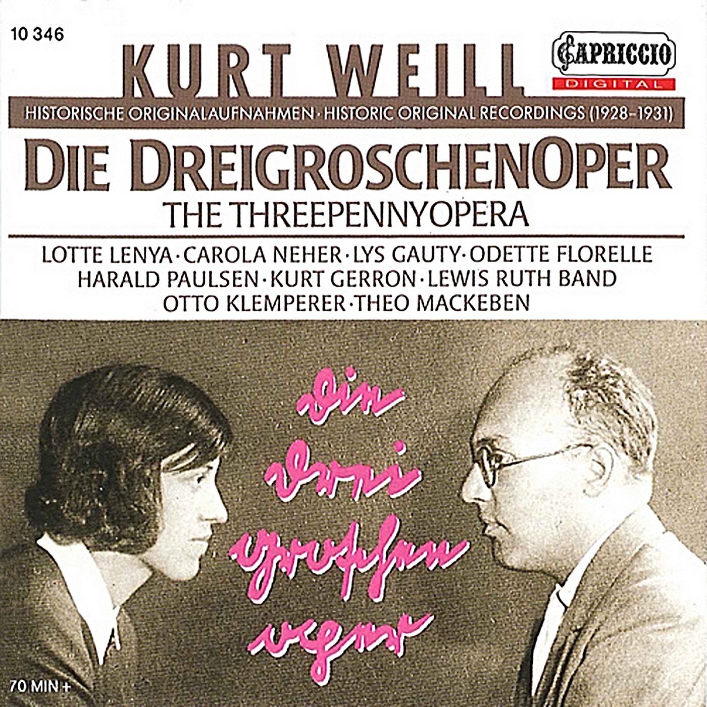 Weill: Die Dreigroschenoper (The ThreePennyOpera) album cover