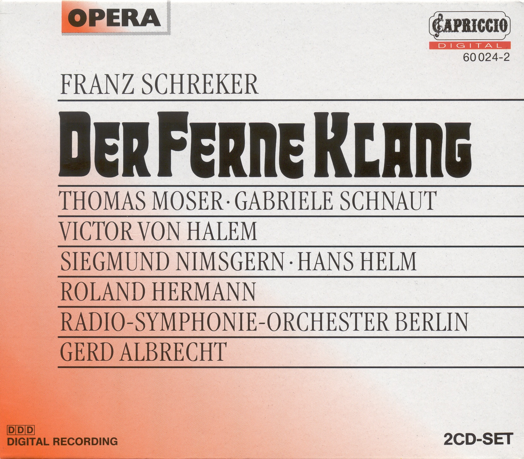 Schreker, F.: Ferne Klang (Der) [Opera] album cover