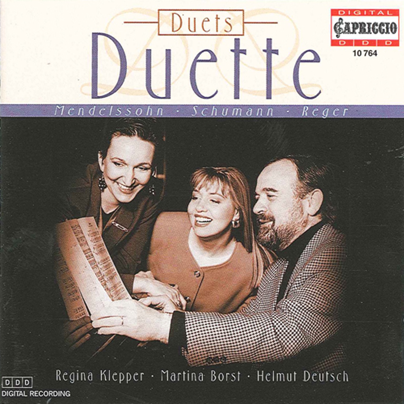 Mendelssohn, Felix - Schumann, R. - Reger, M.: Duets album cover