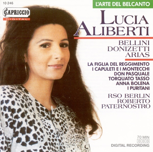 Opera Arias (Soprano): Aliberti, Lucia – Donizetti, G. - Bellini, V. album cover