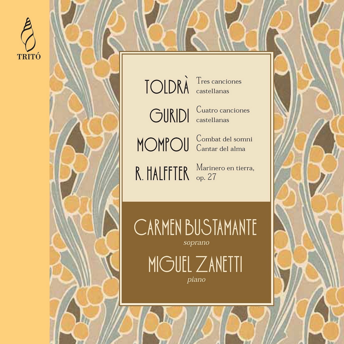 Cançons de Toldrà, Guridi, Mompou, Halffter album cover