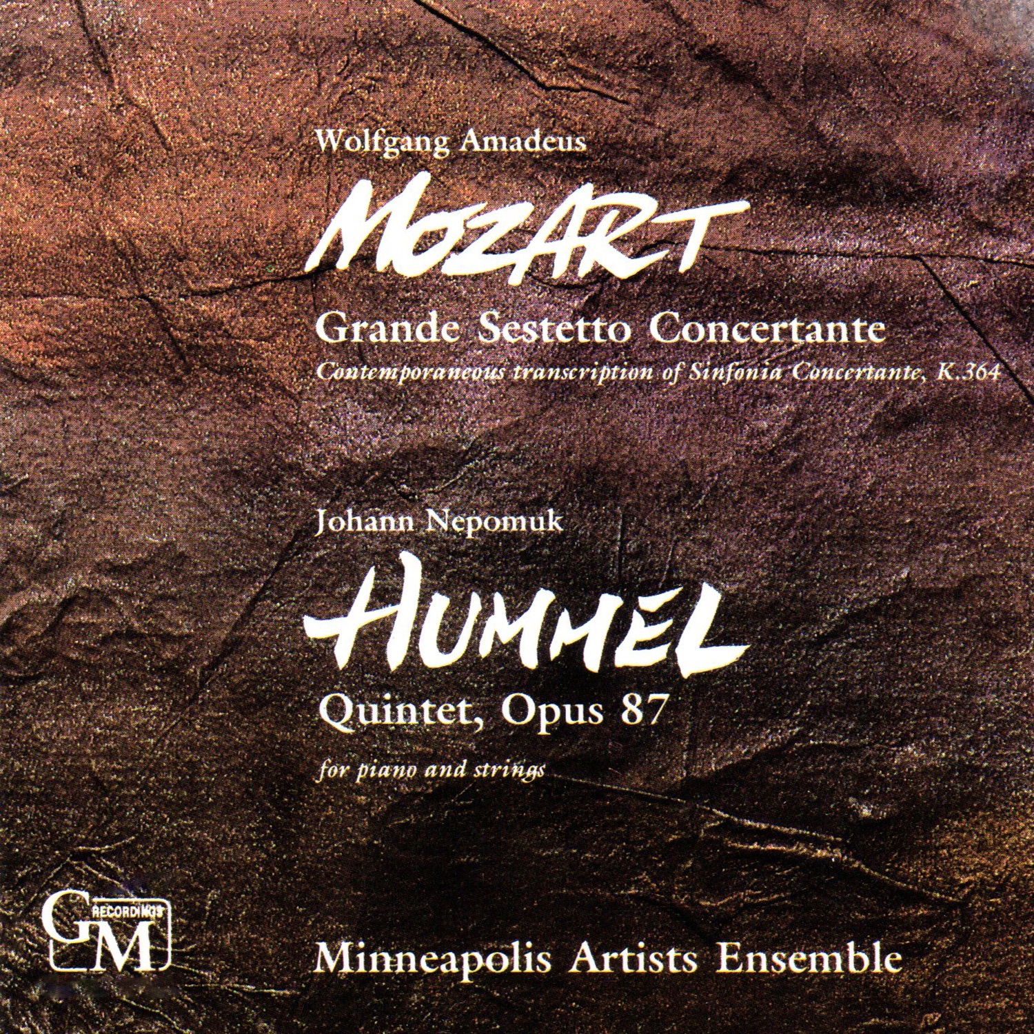 Mozart: Grande Sestetto Concertante / Hummel: Quintet for Piano and Strings, Op. 87 album cover