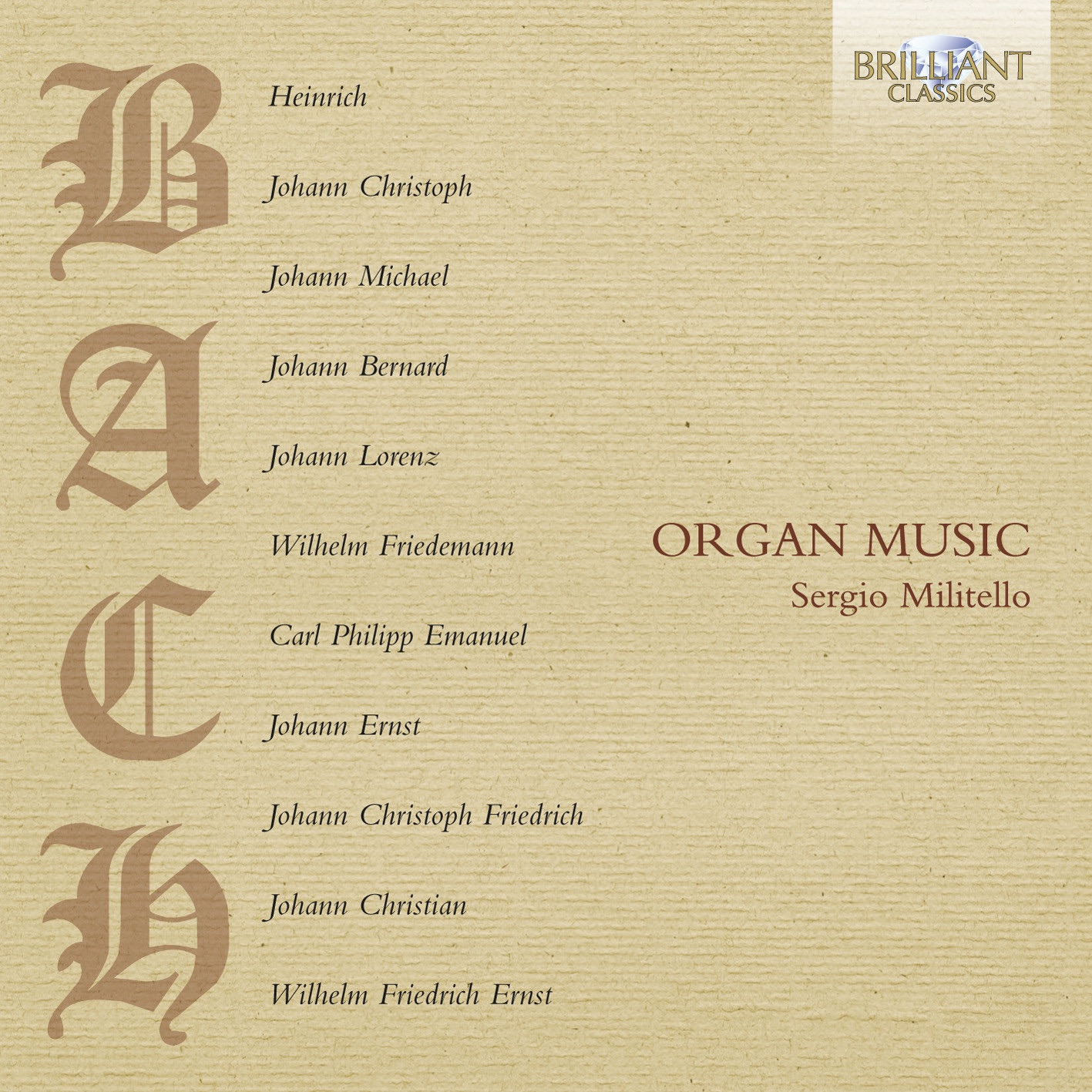 Bach Family: Organ Music album cover