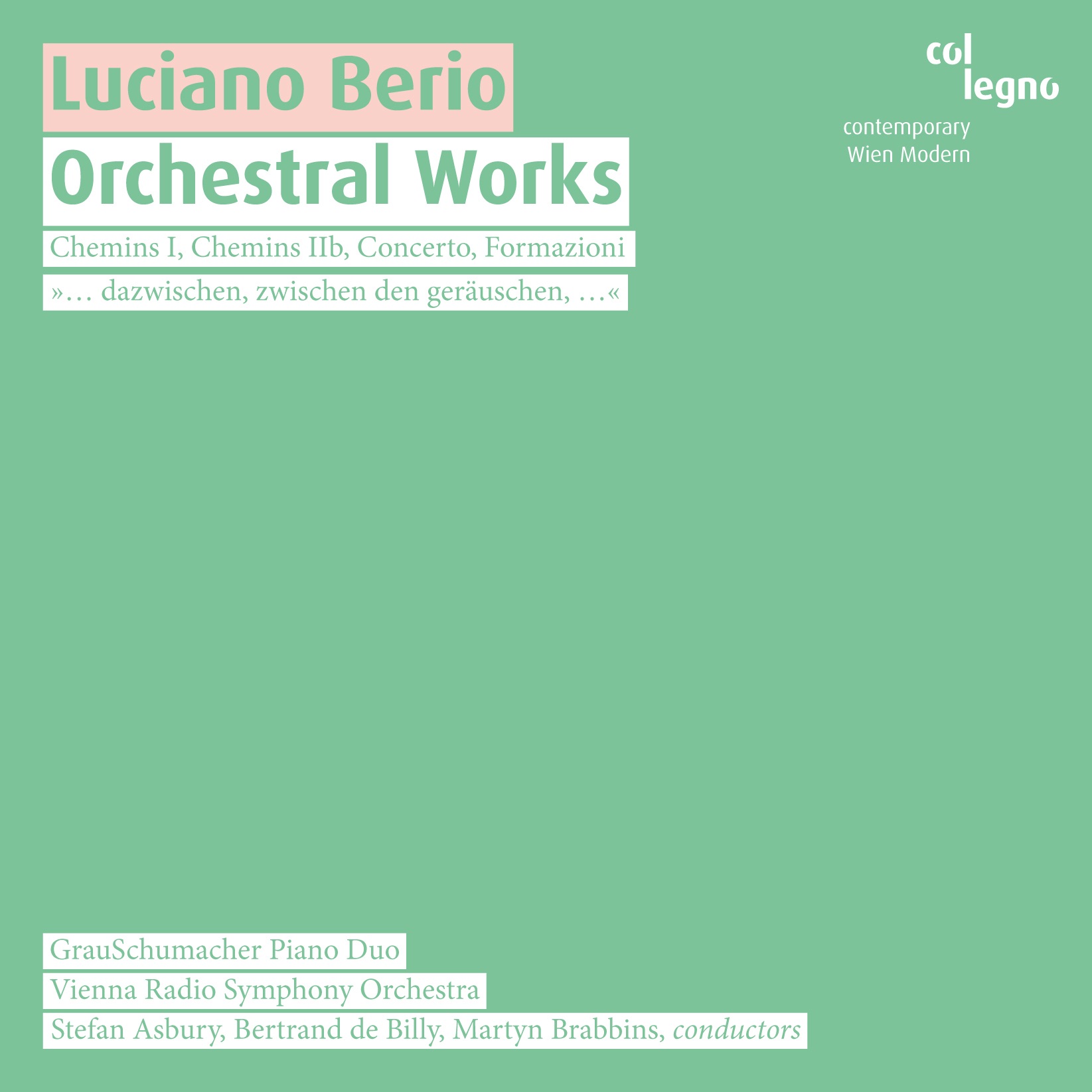 Luciano Berio: Orchestral Works album cover