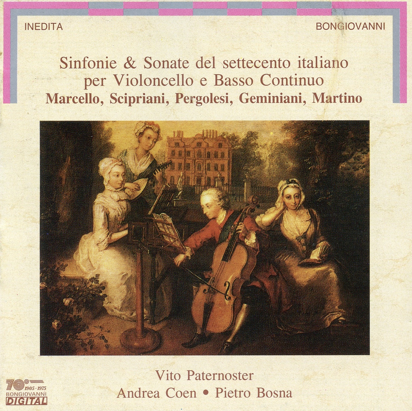 Marcello - Scipriani - Pergolesi - Geminiani - Martino: Sinfonie & sonate del settecento italiano pe album cover