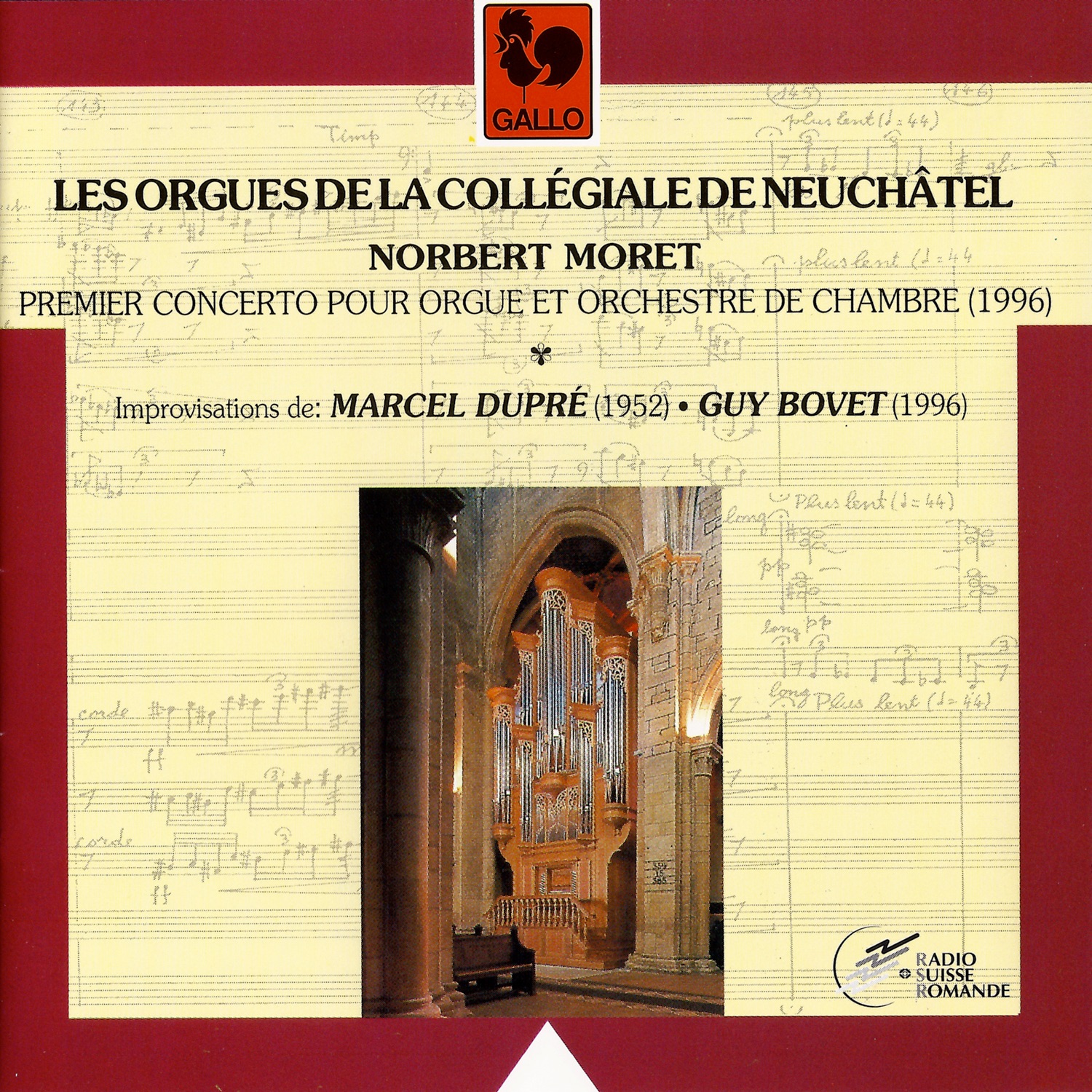 Norbert Moret, Marcel Dupré & Guy Bovet: Les orgues de la collégiale de Neuchâtel album cover