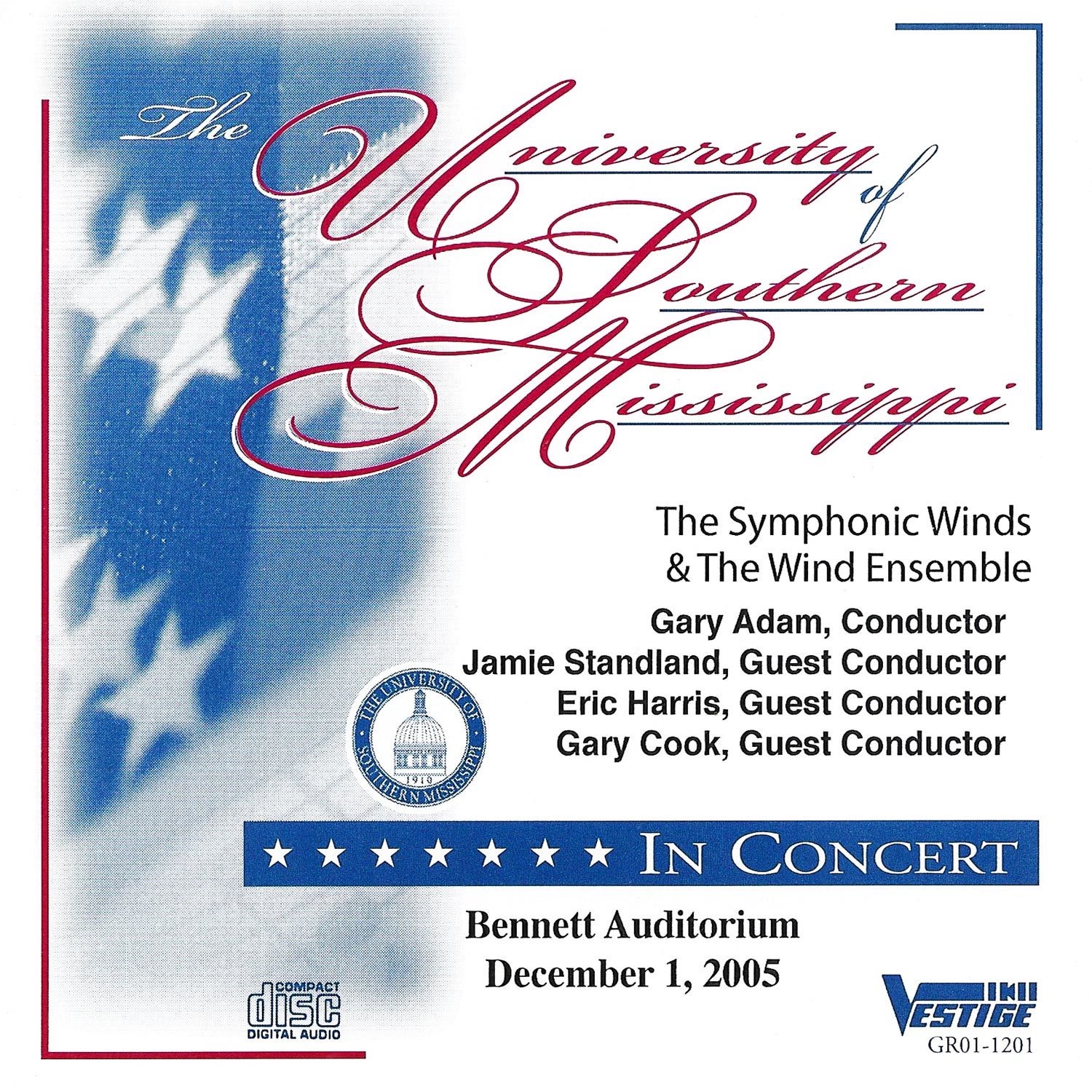The University of Southern Mississippi Symphonic Winds and Wind Ensemble Dec. 1, 2005 album cover