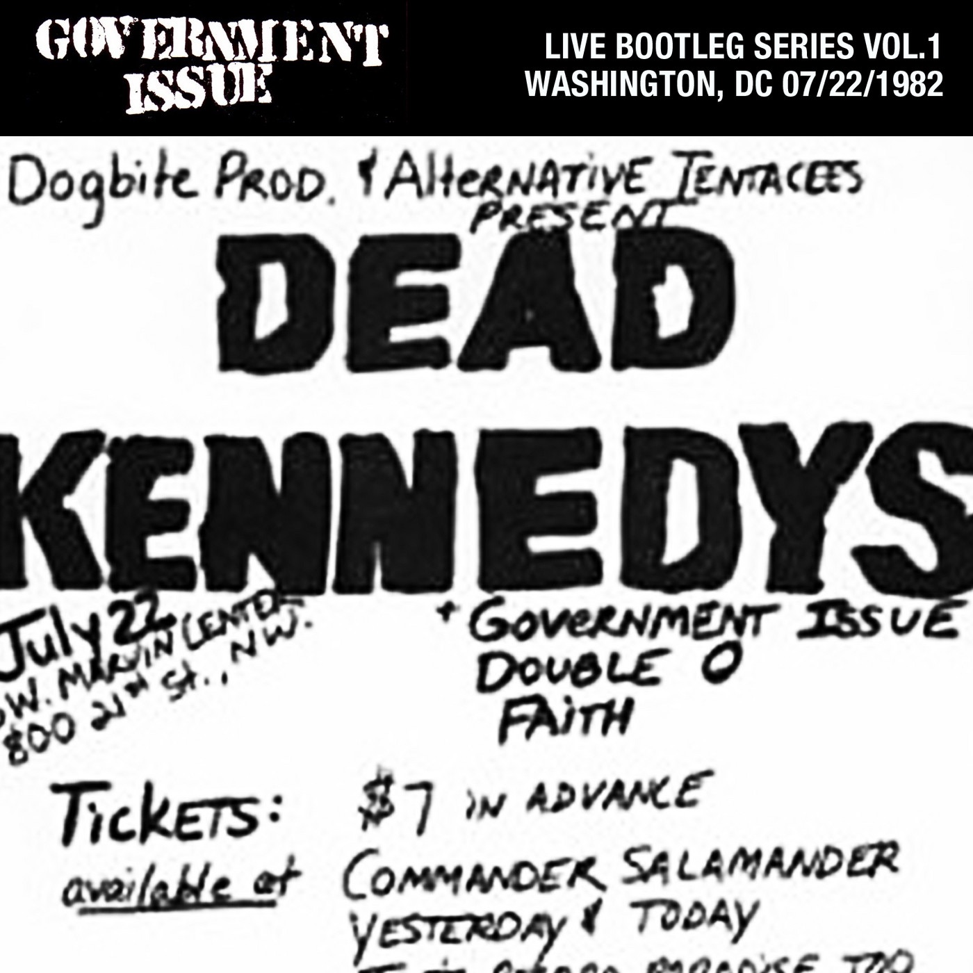 Live Bootleg Series, Vol. 1: 07/22/1982 Washington, DC @ George Washington University album cover