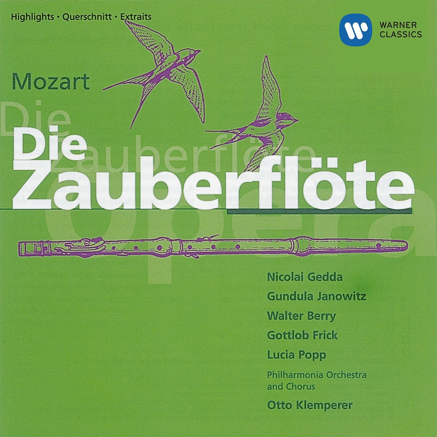 Mozart: Die Zauberflöte (Highlights) album cover