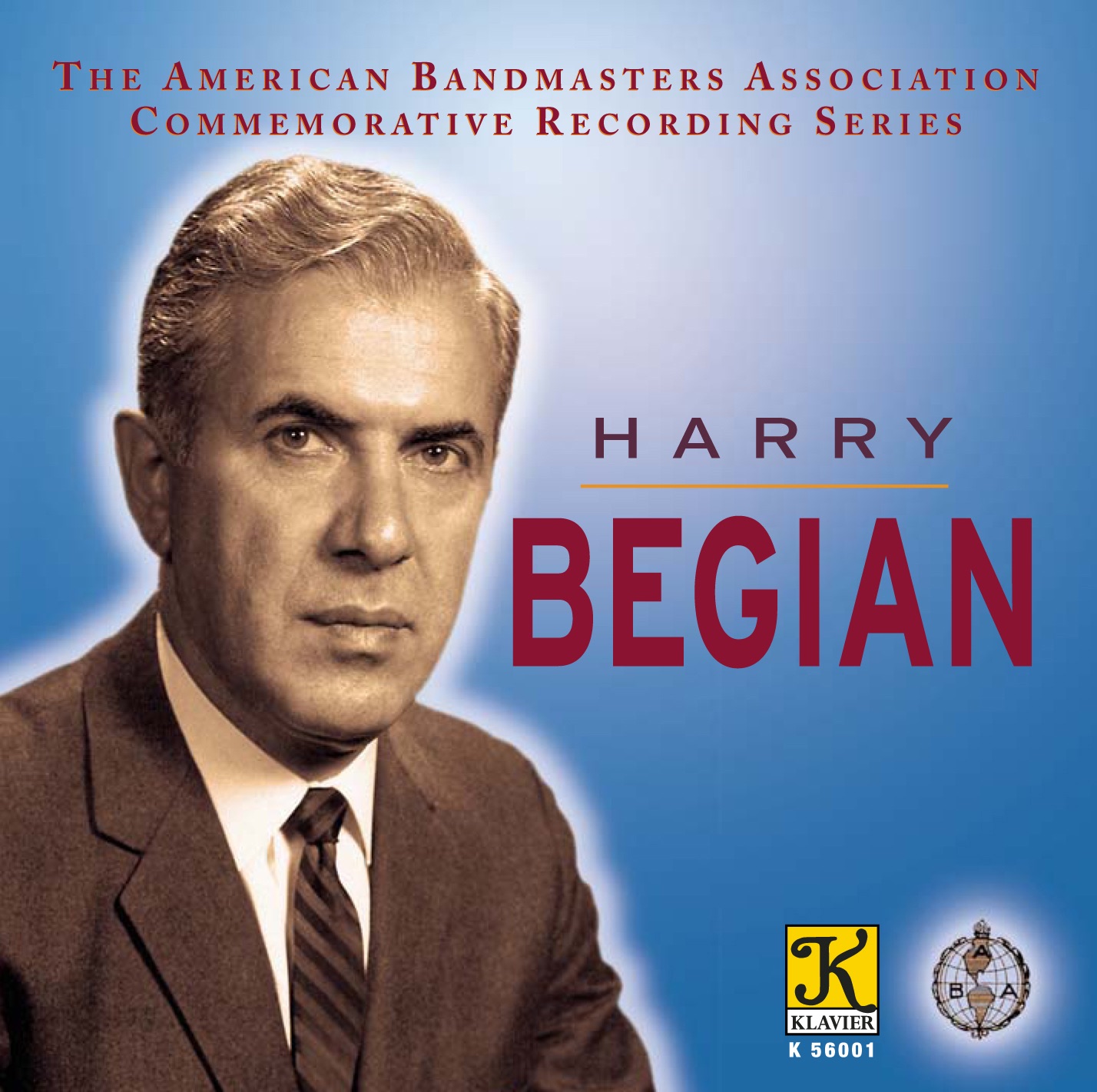Harry Begian: The American Bandmasters Association Commemorative Recording Series Klavier album cover