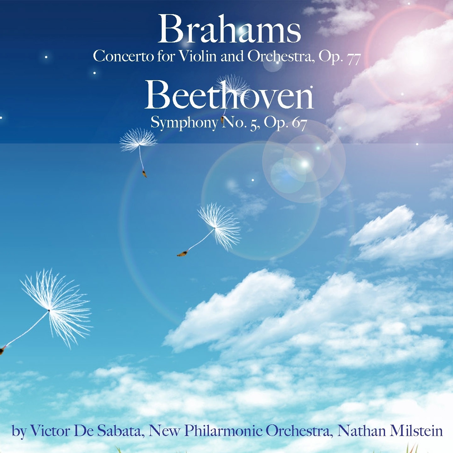 Brahms: Concerto for Violin and Orchestra, Op. 77 & Beethoven: Symphony No. 5, Op. 67 album cover
