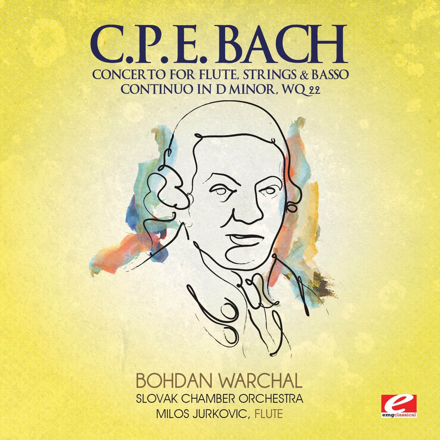 C.P.E. Bach: Concerto for Flute, Strings & Basso Continuo in D Minor, Wq  22 - Single album cover