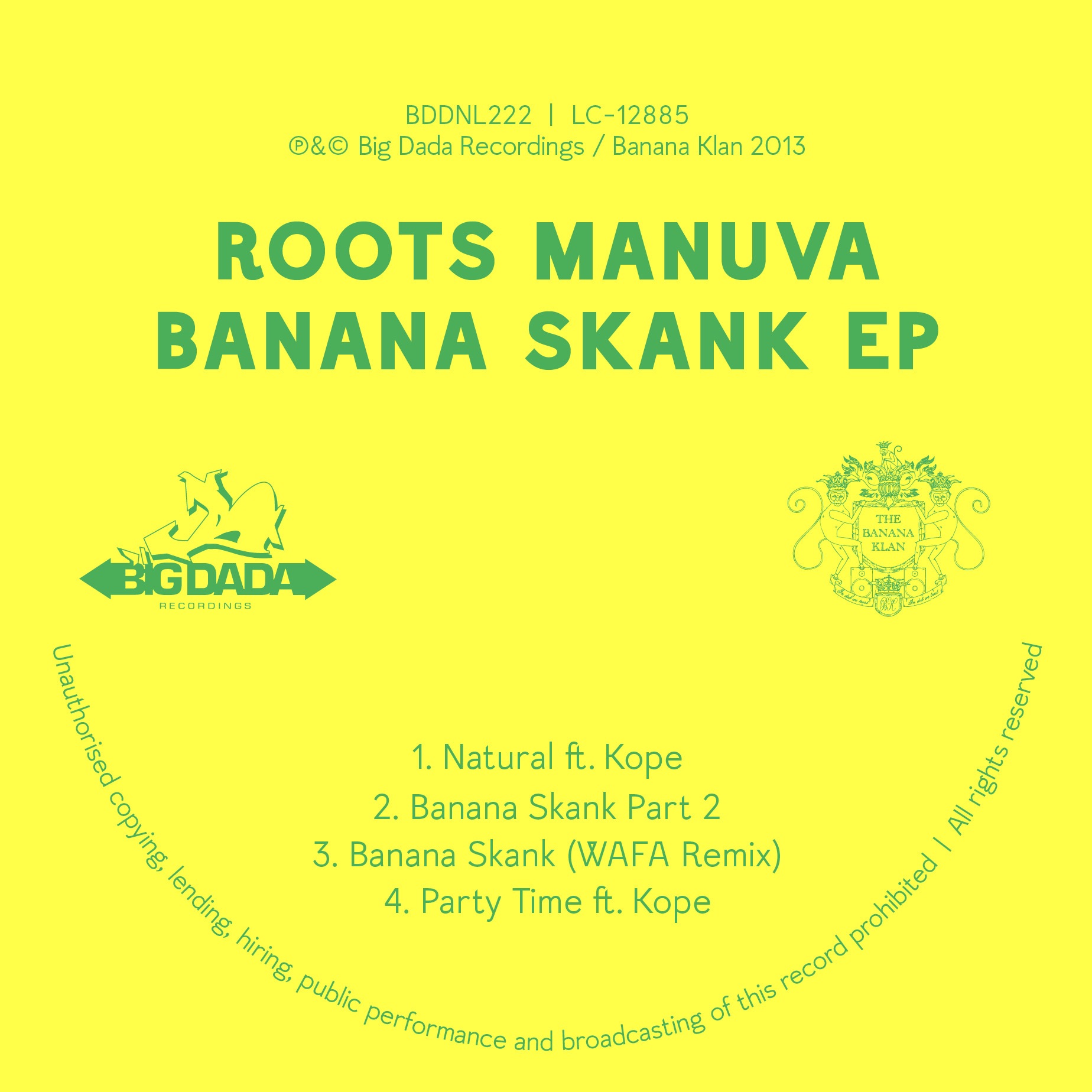 Banana Skank - EP album cover