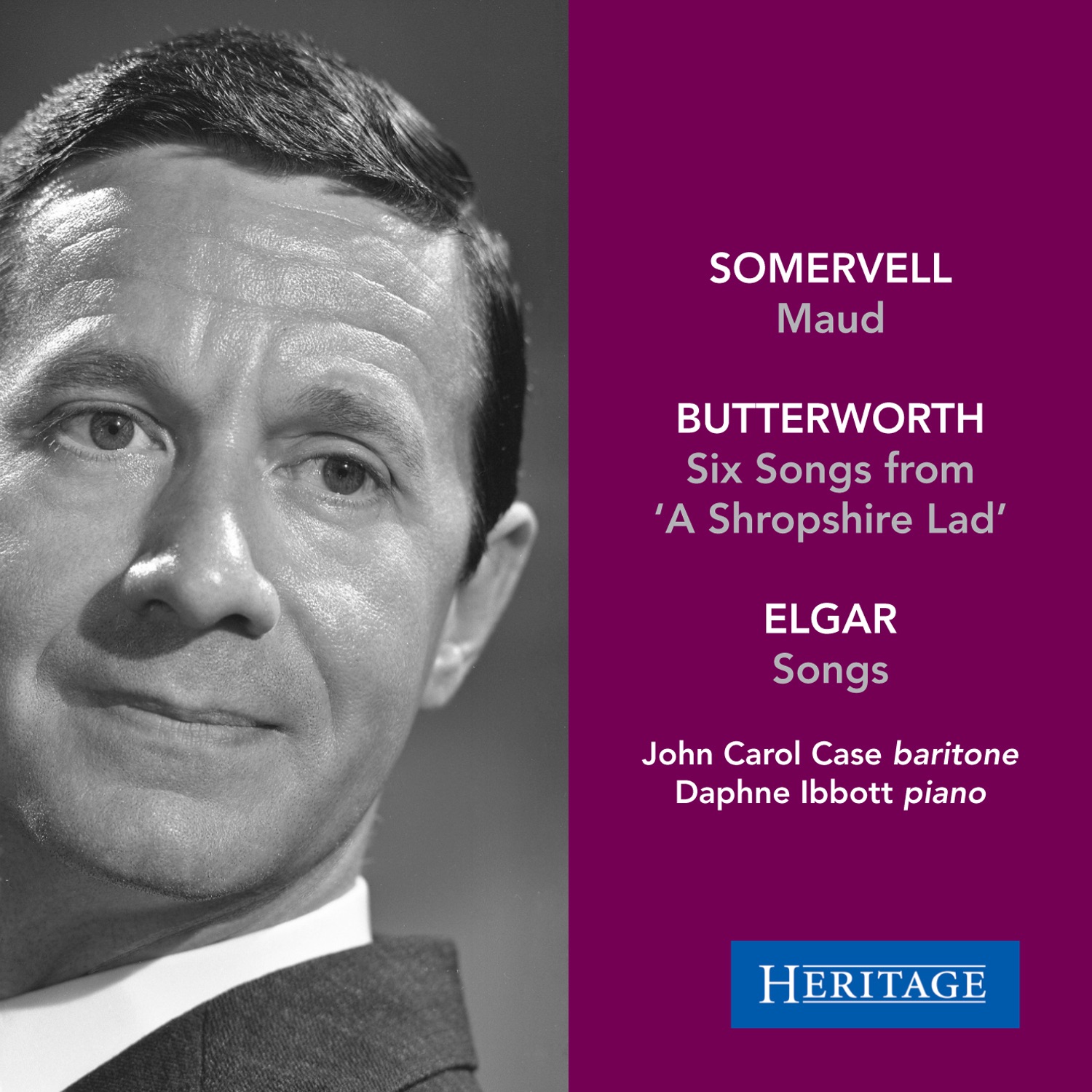John Carol Case Sings Somervell, Butterworth and Elgar album cover