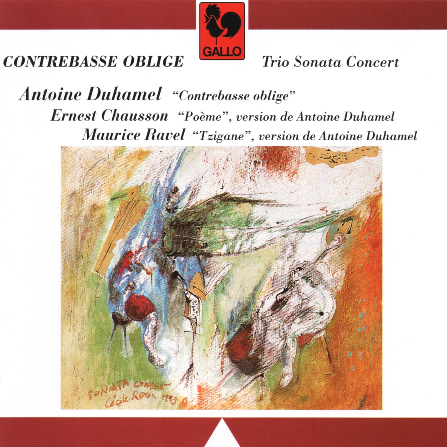 Duhamel: Contrebasse oblige - Chausson: Poème, Op. 25 - Ravel: Tzigane, M. 76 album cover