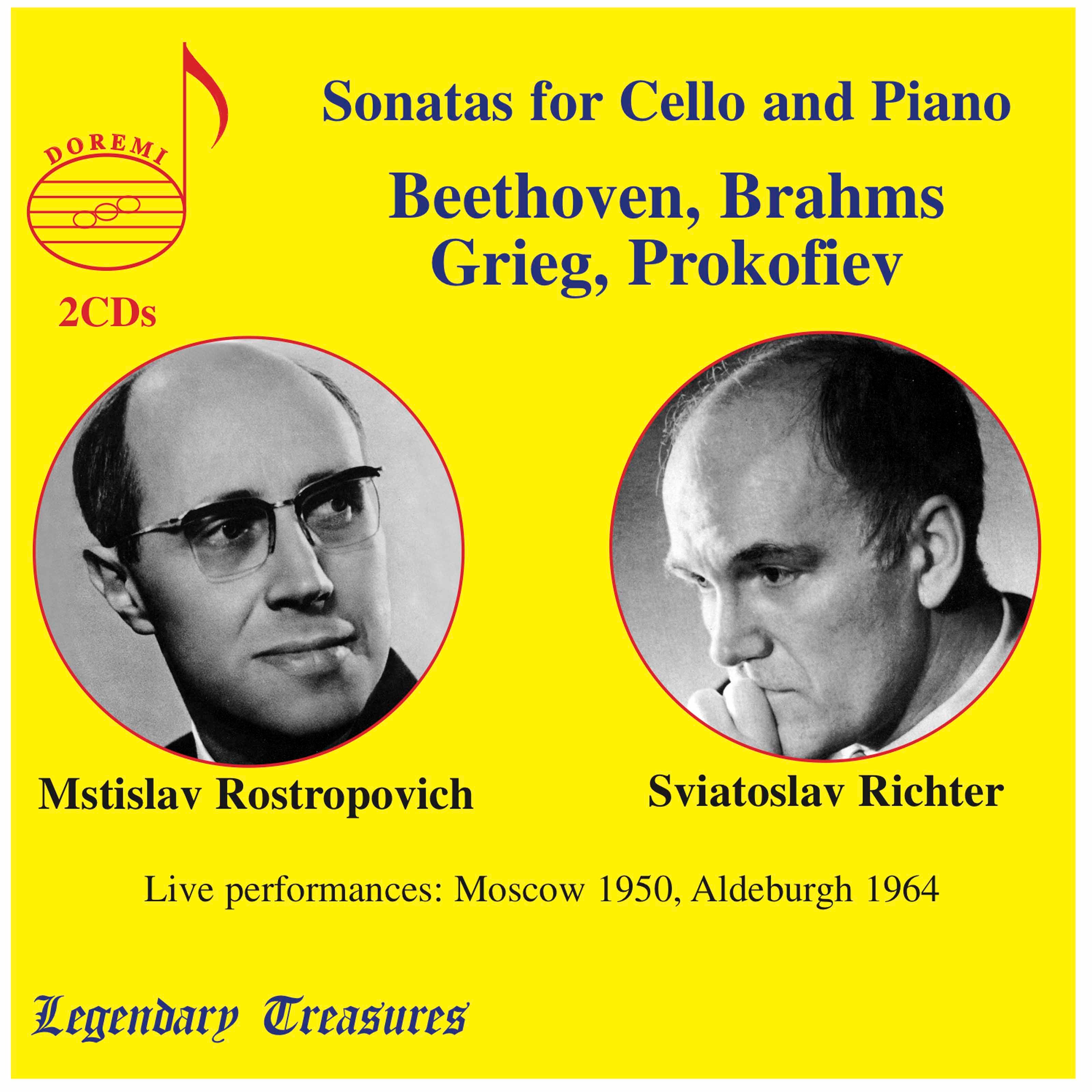 Beethoven, Brahms, Grieg & Prokofiev: Cello Sonatas (Live) album cover