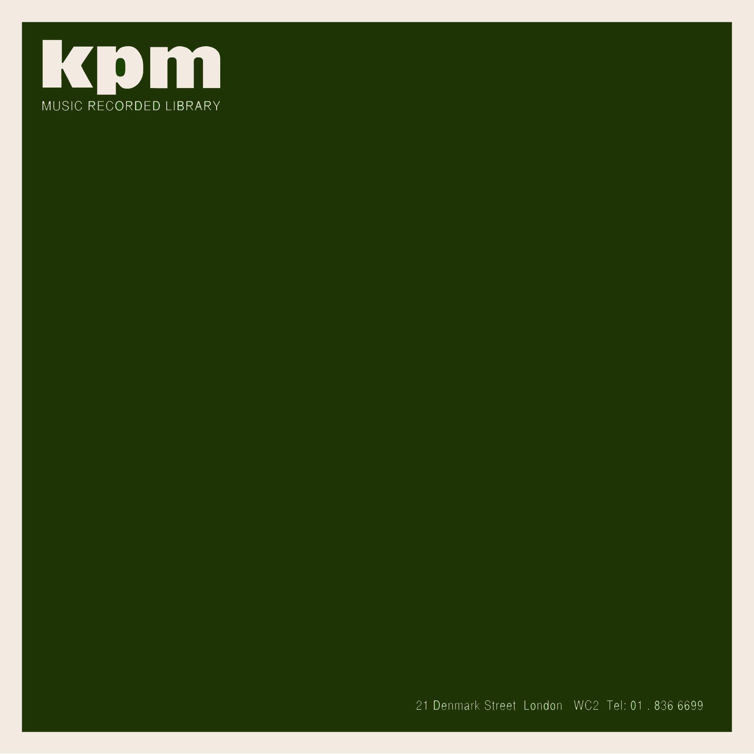Kpm 1000 Series: Underscore album cover