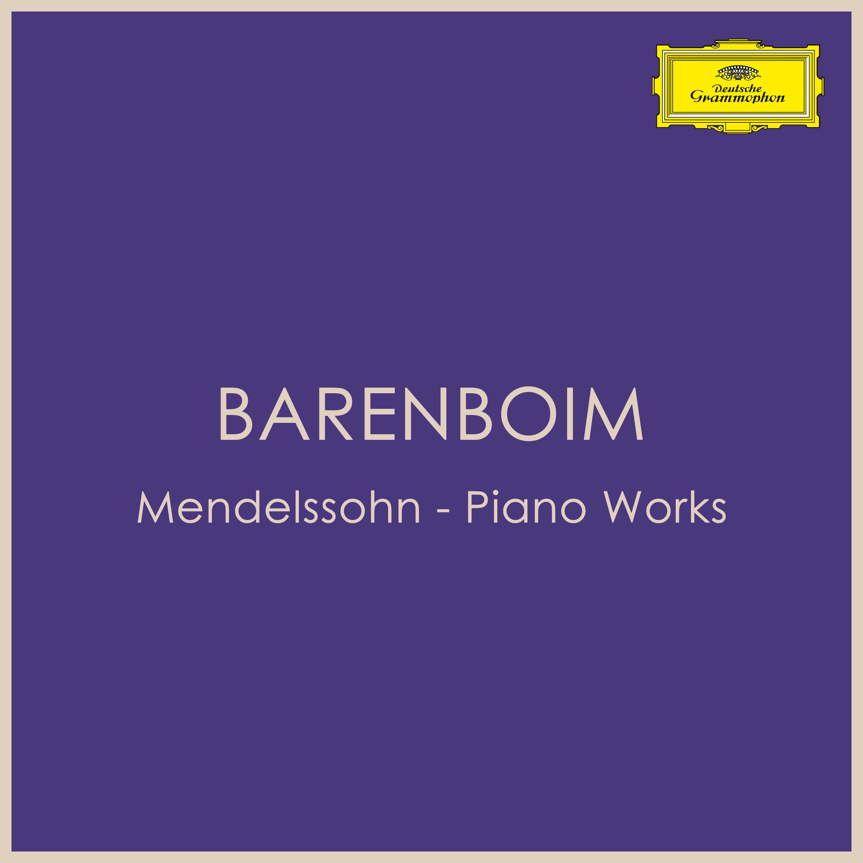 Mendelssohn - Piano Works album cover