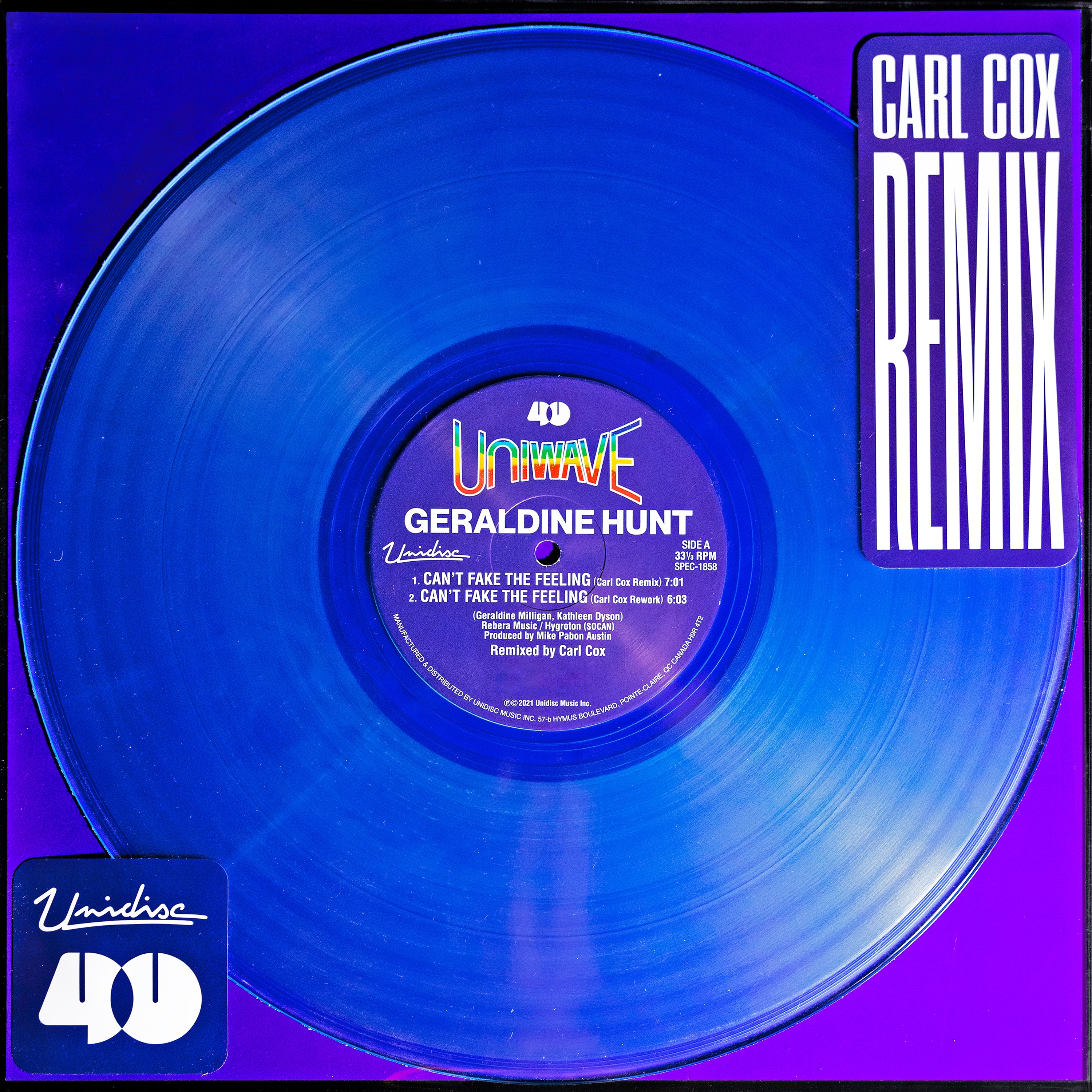 Can't Fake the Feeling (Carl Cox Rework) - Single album cover