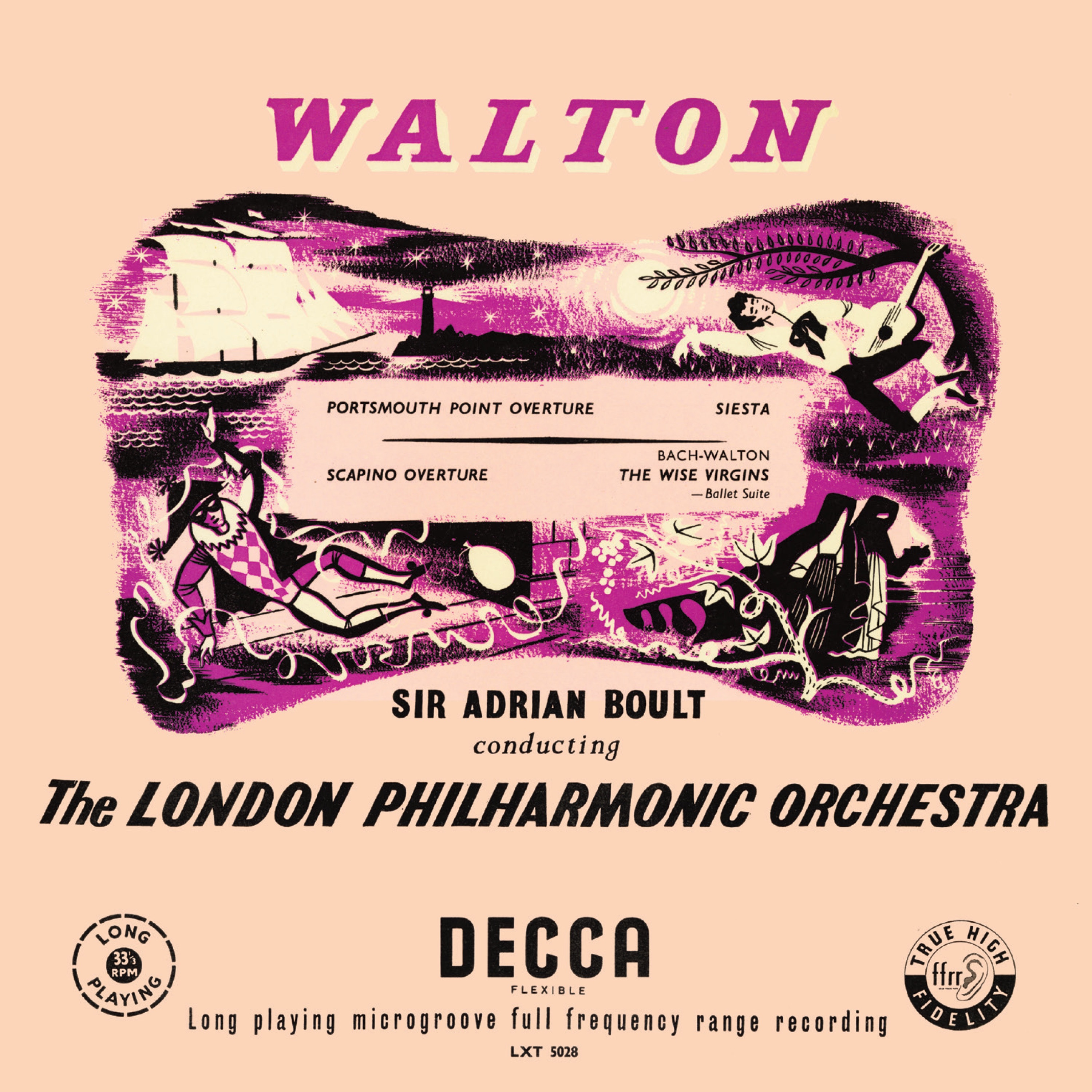 Walton: Portsmouth Point; Siesta; Scapino; The Wise Virgins (Adrian Boult – The Decca Legacy I, Vol. album cover