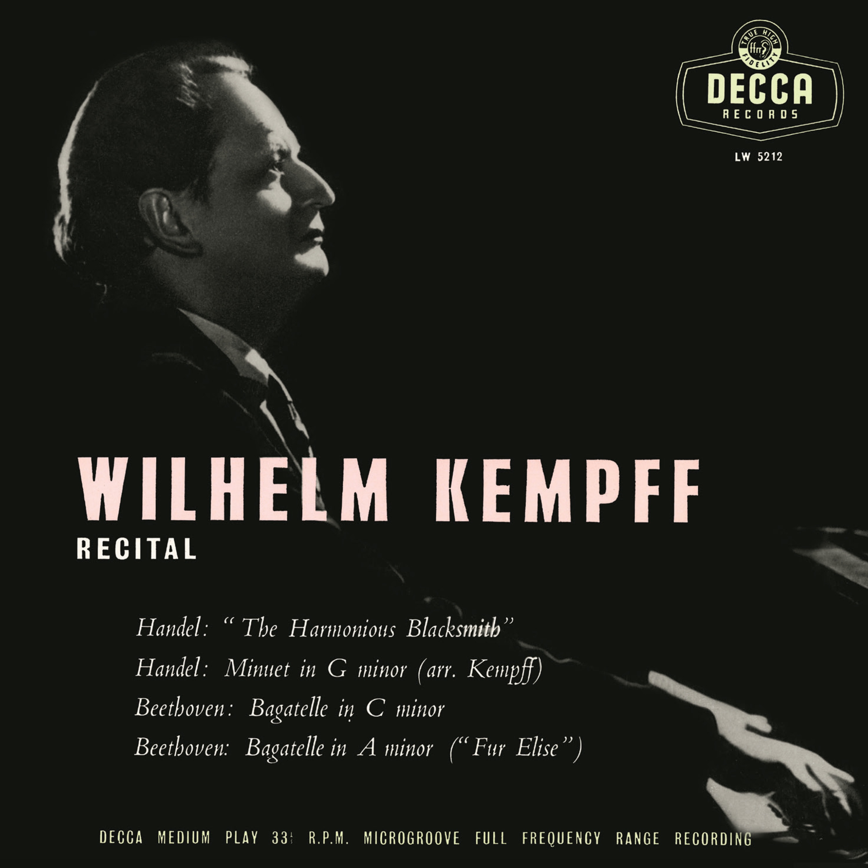 J.S. Bach; Handel; F. Couperin; Rameau; Beethoven (Wilhelm Kempff: Complete Decca Recordings, Vol. 1 album cover