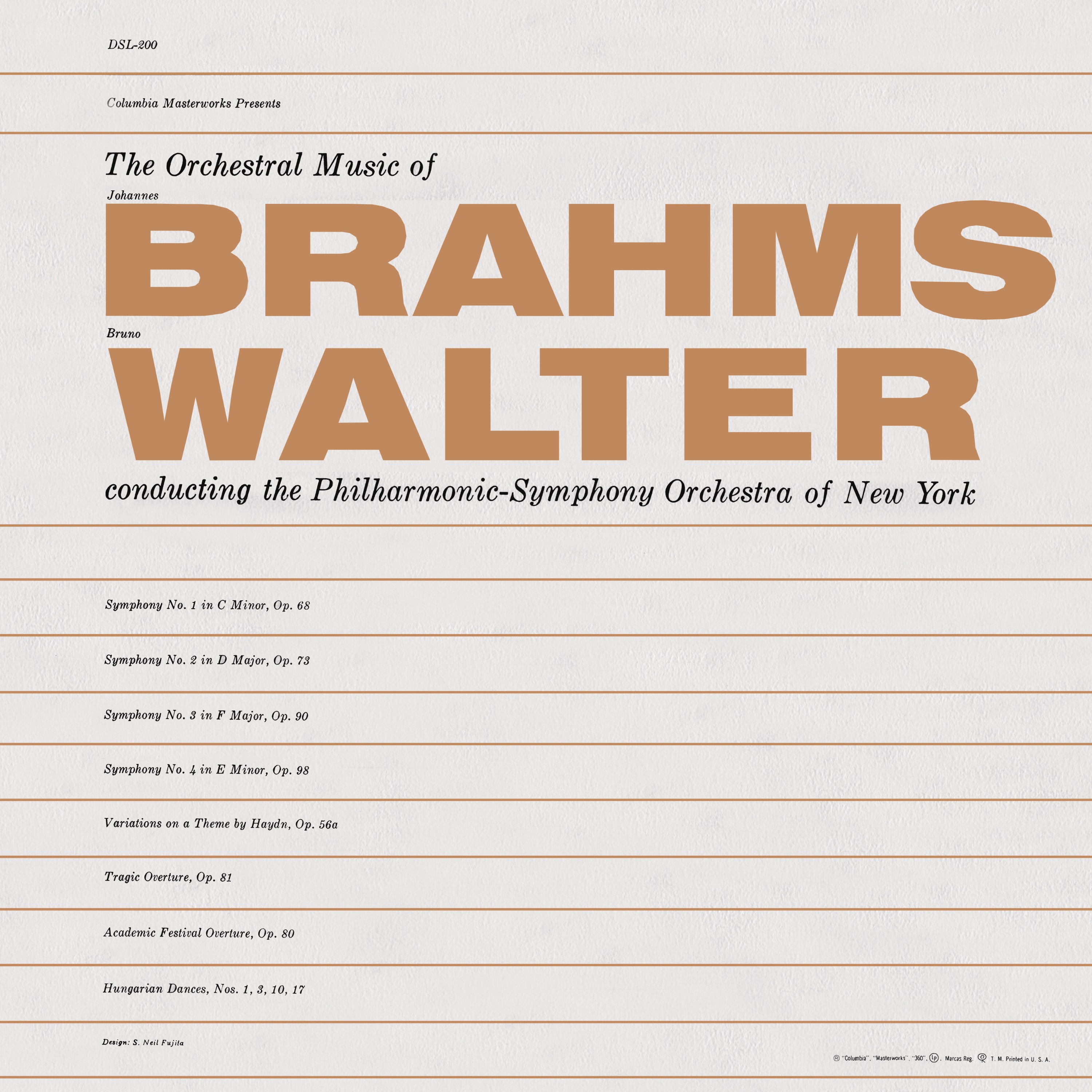 Brahms: Orchestral Music (Remastered) album cover