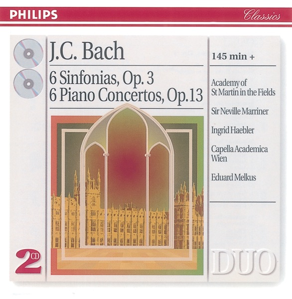 Bach, J.C.: 6 Sinfonias Op.3/6, Piano Concertos Op. 13 album cover