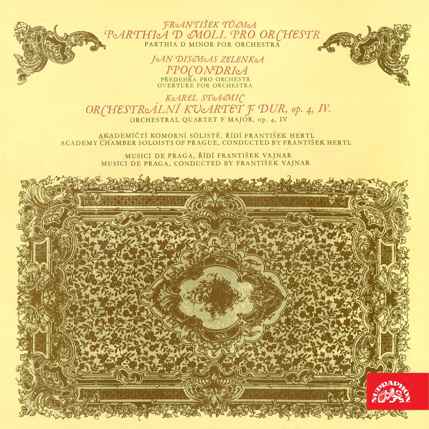 Tůma: Parthia for Orchestra in D Minor - Zelenka: Ipocondria - Stamicz: Orchestral Quartet in F Majo album cover