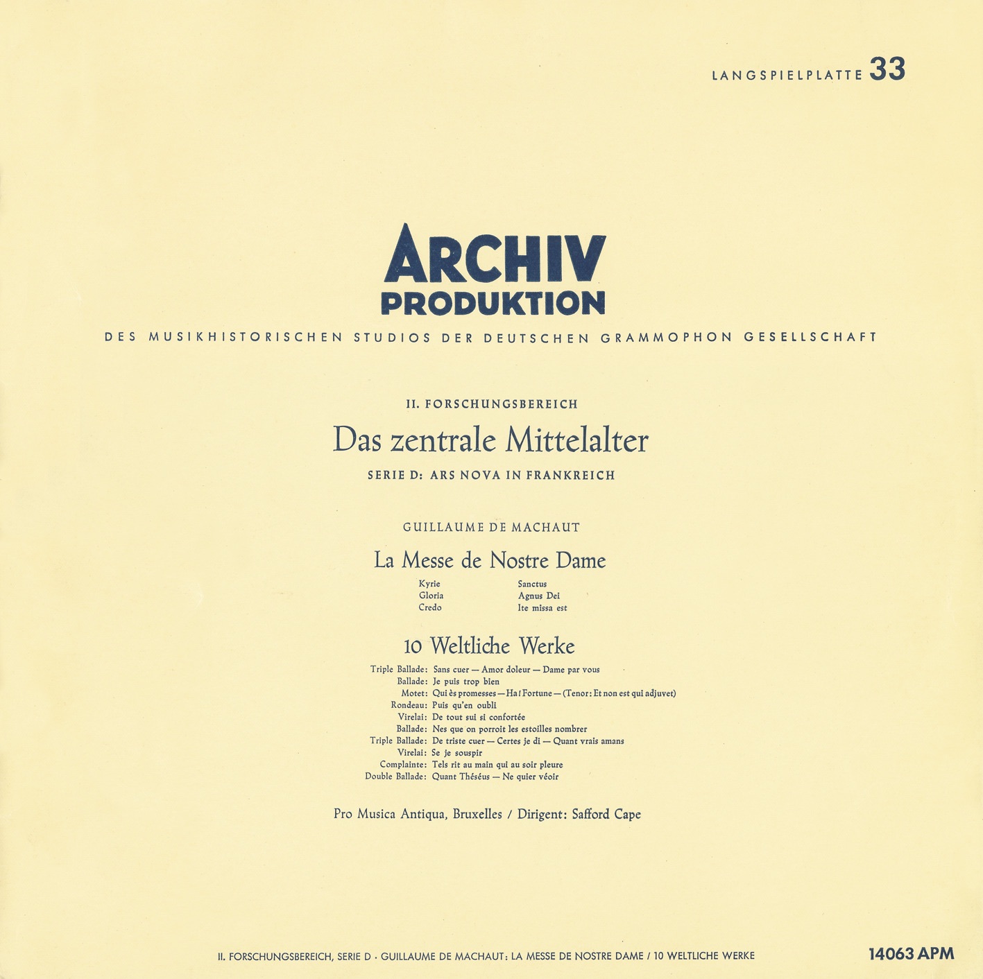 Léonin: Organum Duplum - Perotin: Organum Quadruplum - Machaut: Messe de Nostre Dame album cover