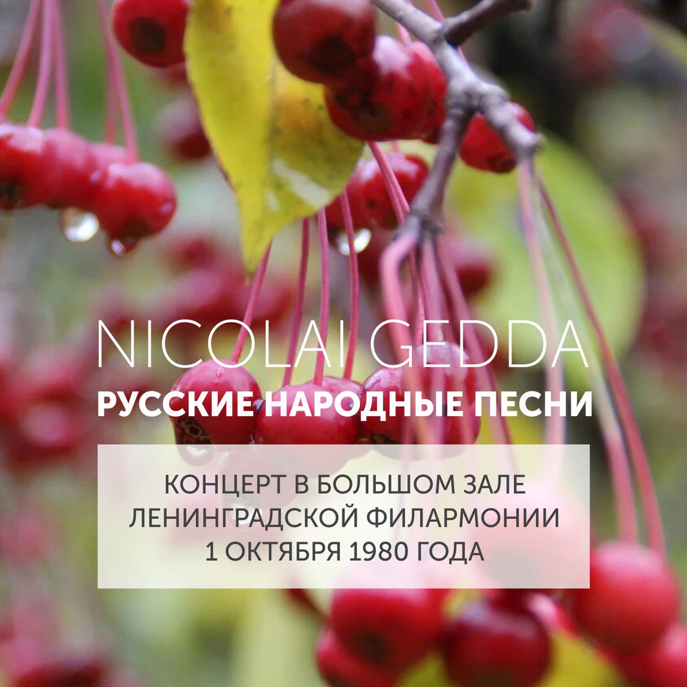 Русские народные песни (Концерт в Большом зале Ленинградской филармонии 1 октября 1980 года) [Live] album cover