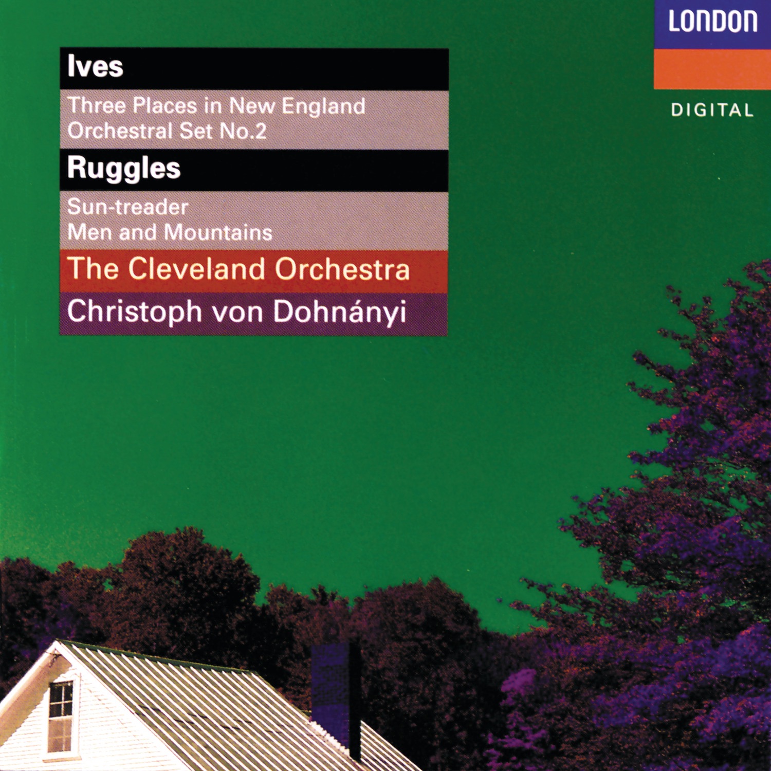 Ives: 3 Places in New England; Orchestral Set No. 2 - Ruggles: Sun-Treader; Men And Mountains - Craw album cover