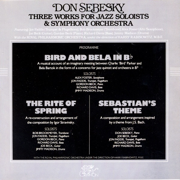 Three Works for Jazz Soloists & Symphony Orchestra album cover