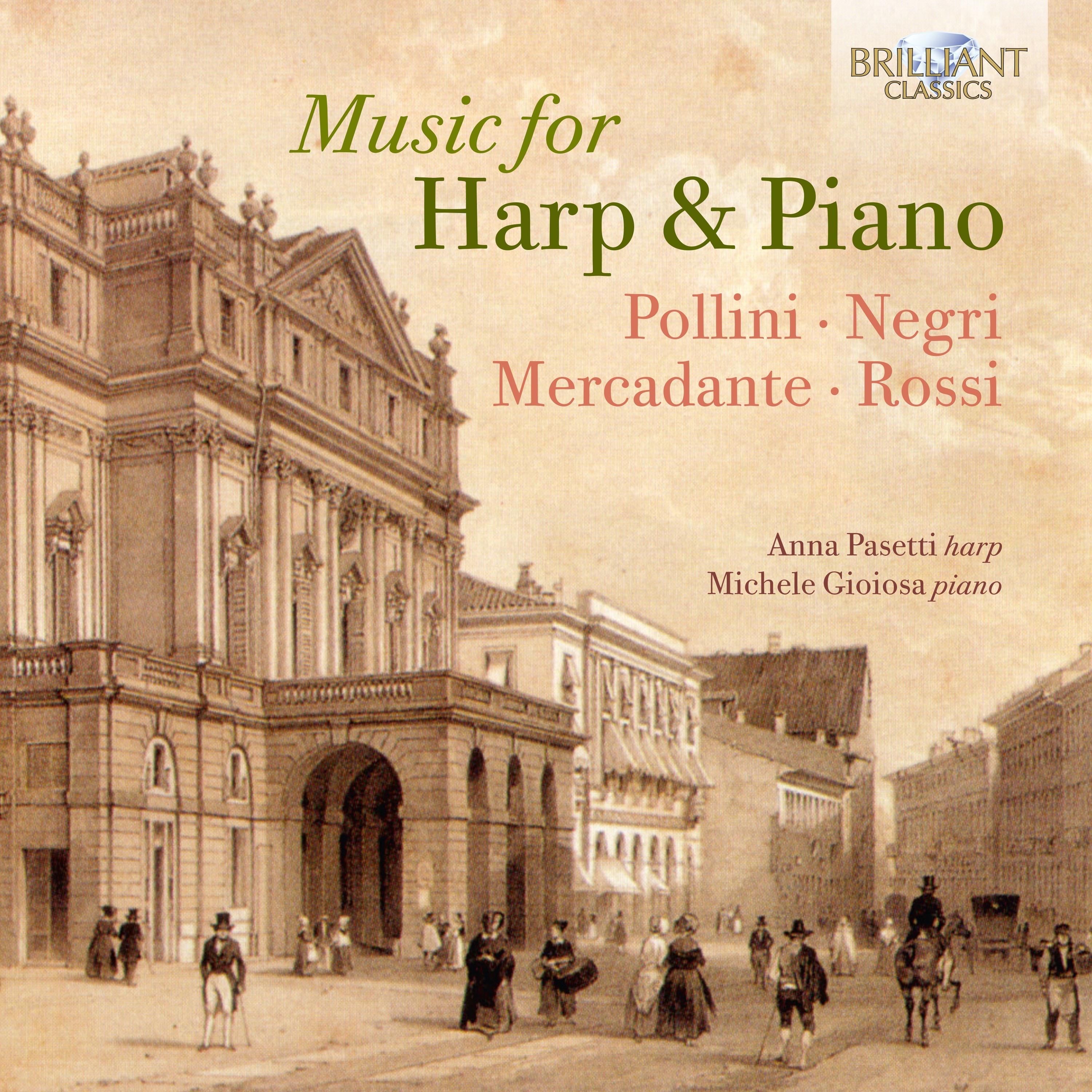Music for Harp and Piano: Pollini, Negri, Mercadante, Rossi album cover