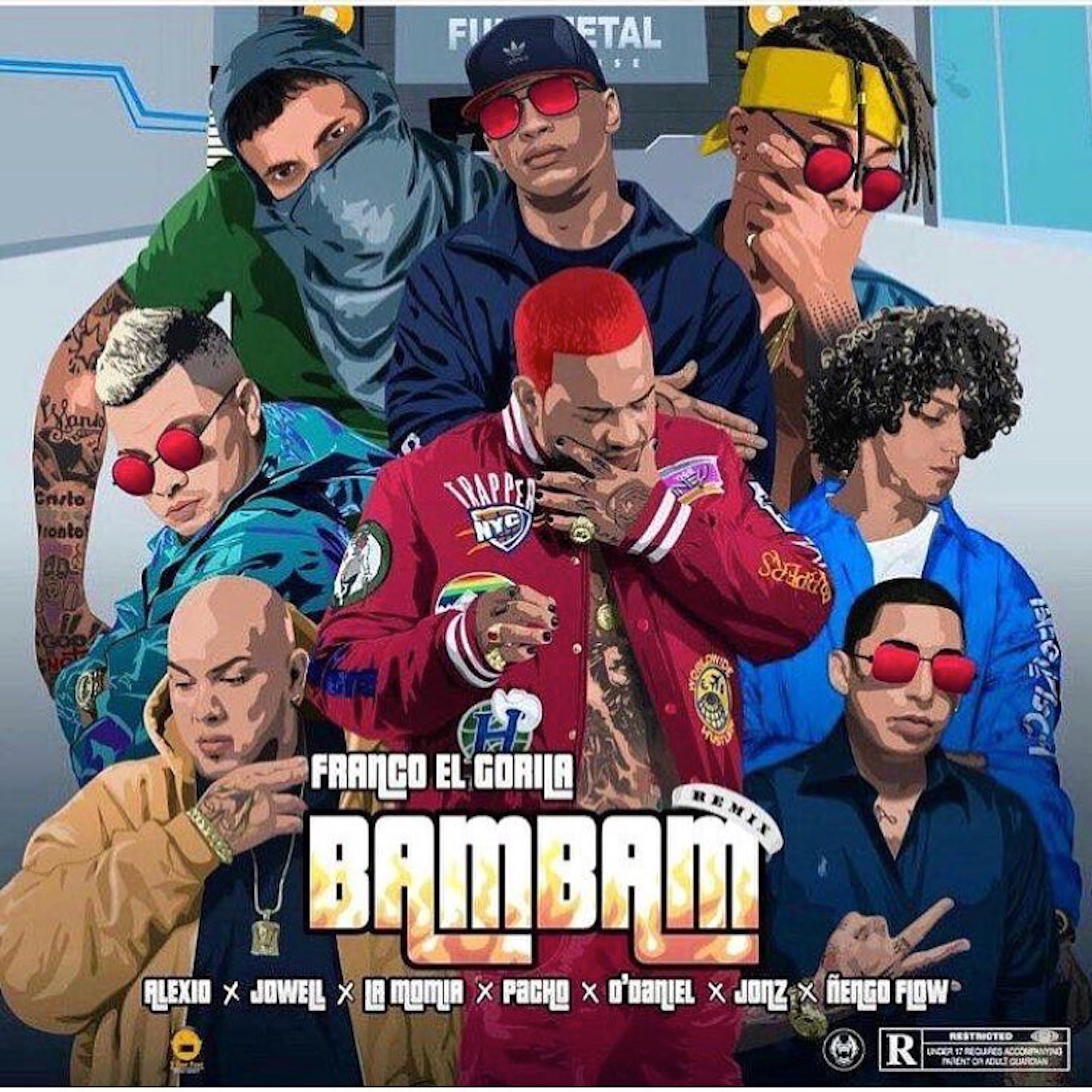 Bam Bam (Remix) [feat. Alexio, Jon Z, Jowell, La Momia, Odaniel, Pacho El Antifeka & Ñengo Flow] - S album cover