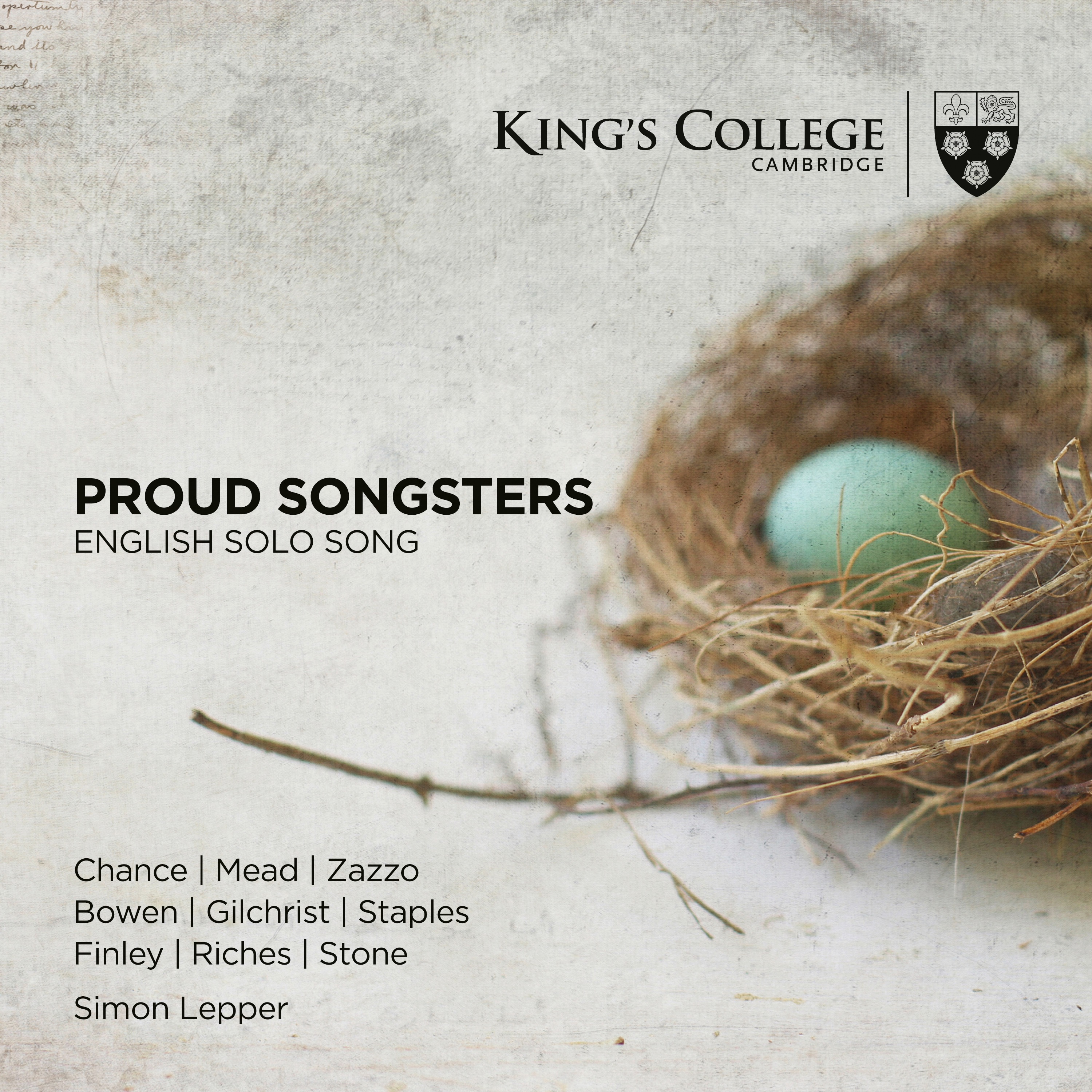 Proud Songsters: English Solo Song album cover