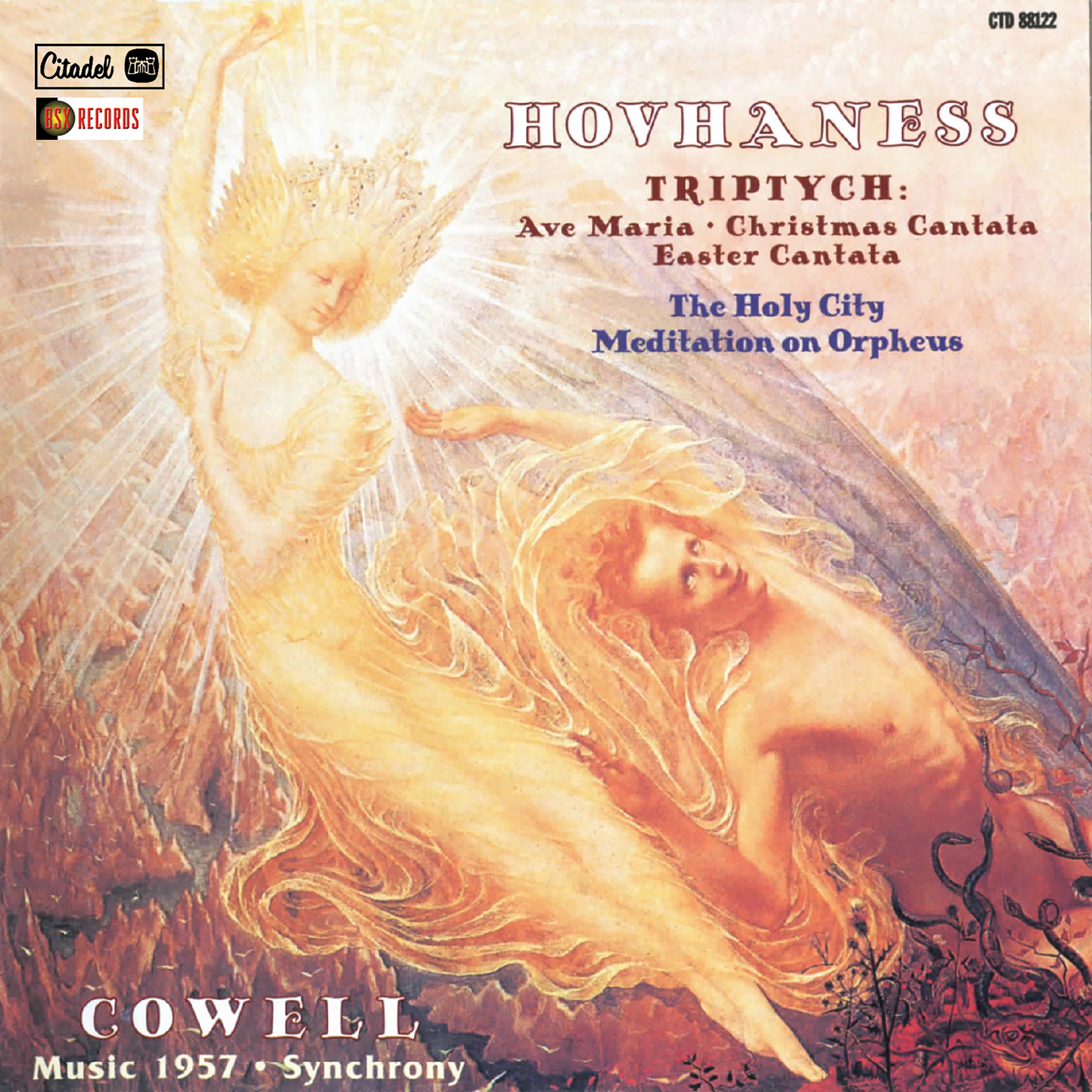 Hovhaness: Triptych / The Holy City / Meditation On Orpheus & Cowell: Music 1957 / Synchrony album cover