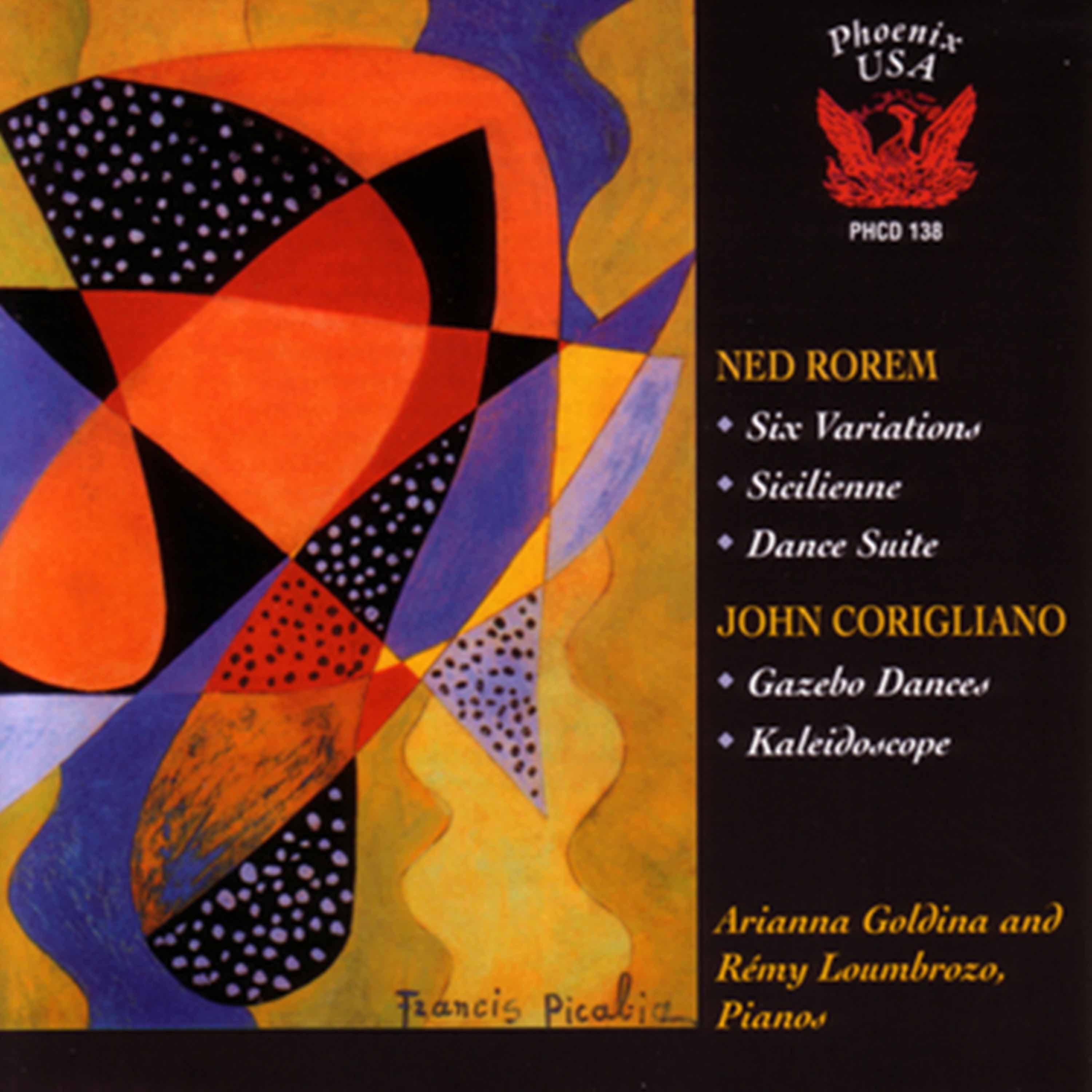 Rorem: 6 Variations, Sicilienne & Dance Suite - Corigliano, Jr.: Gazebo Dances & Kaléidoscope album cover