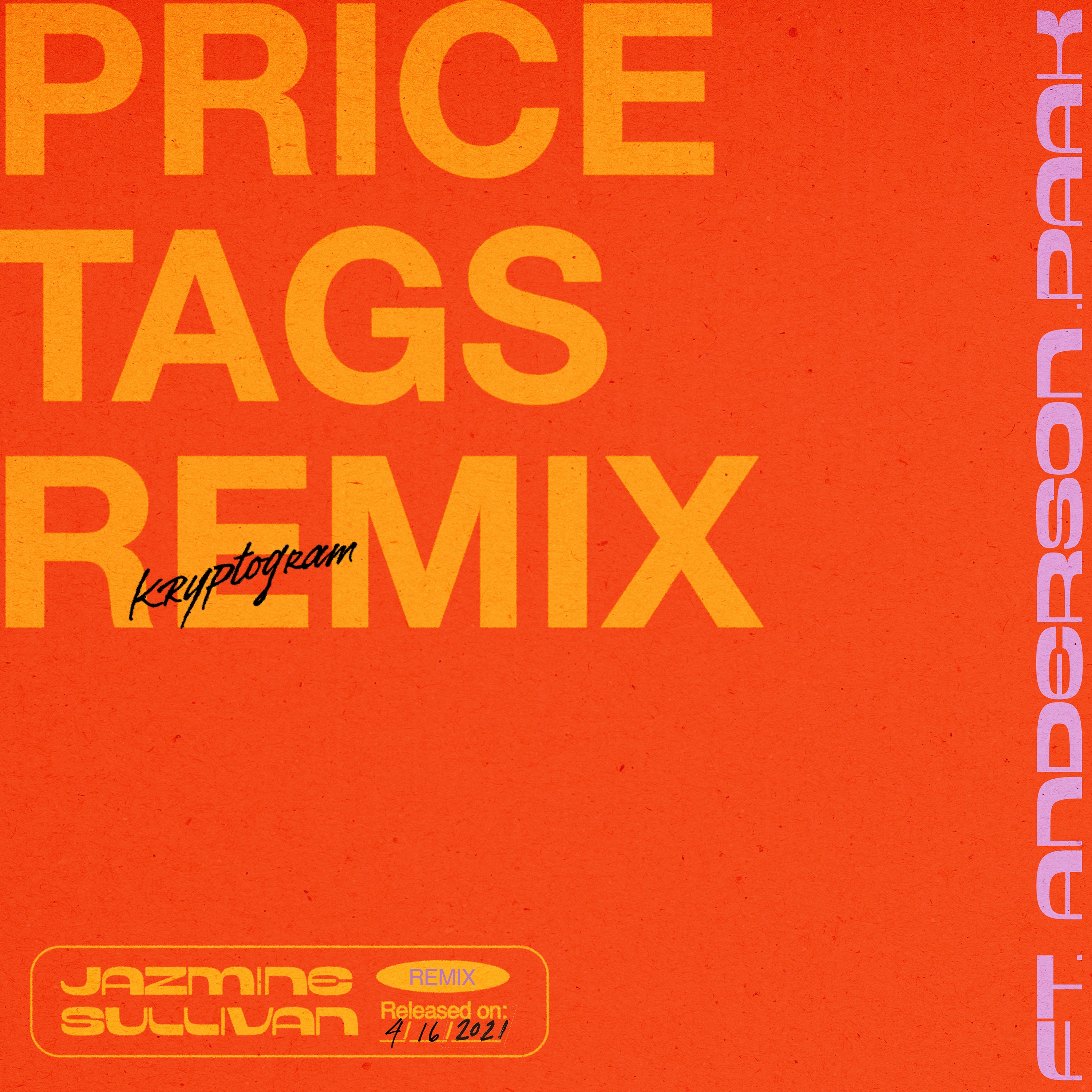 Price Tags (feat. Anderson .Paak) [kryptogram Remix] - Single album cover
