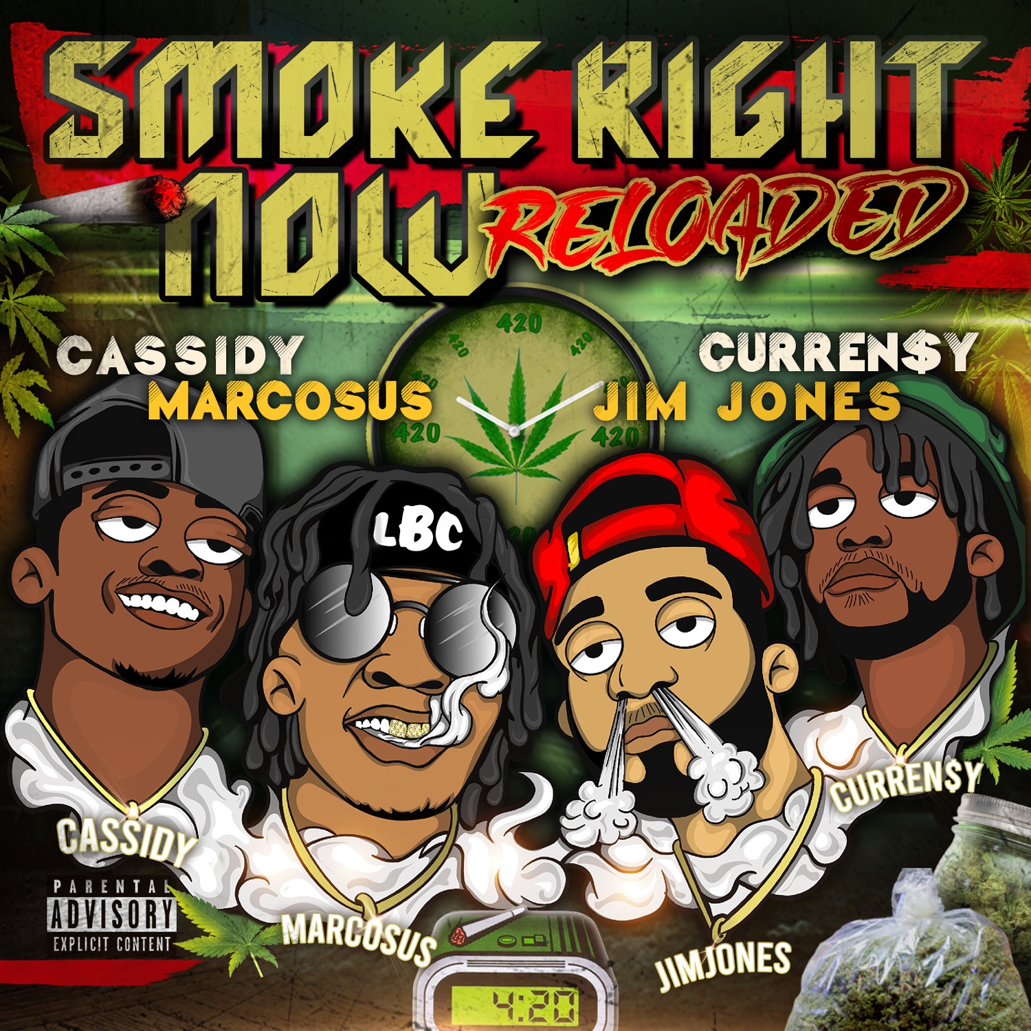 Smoke Right Now (Remix) [feat. Cassidy, Jim Jones & Curren$y] - Single album cover