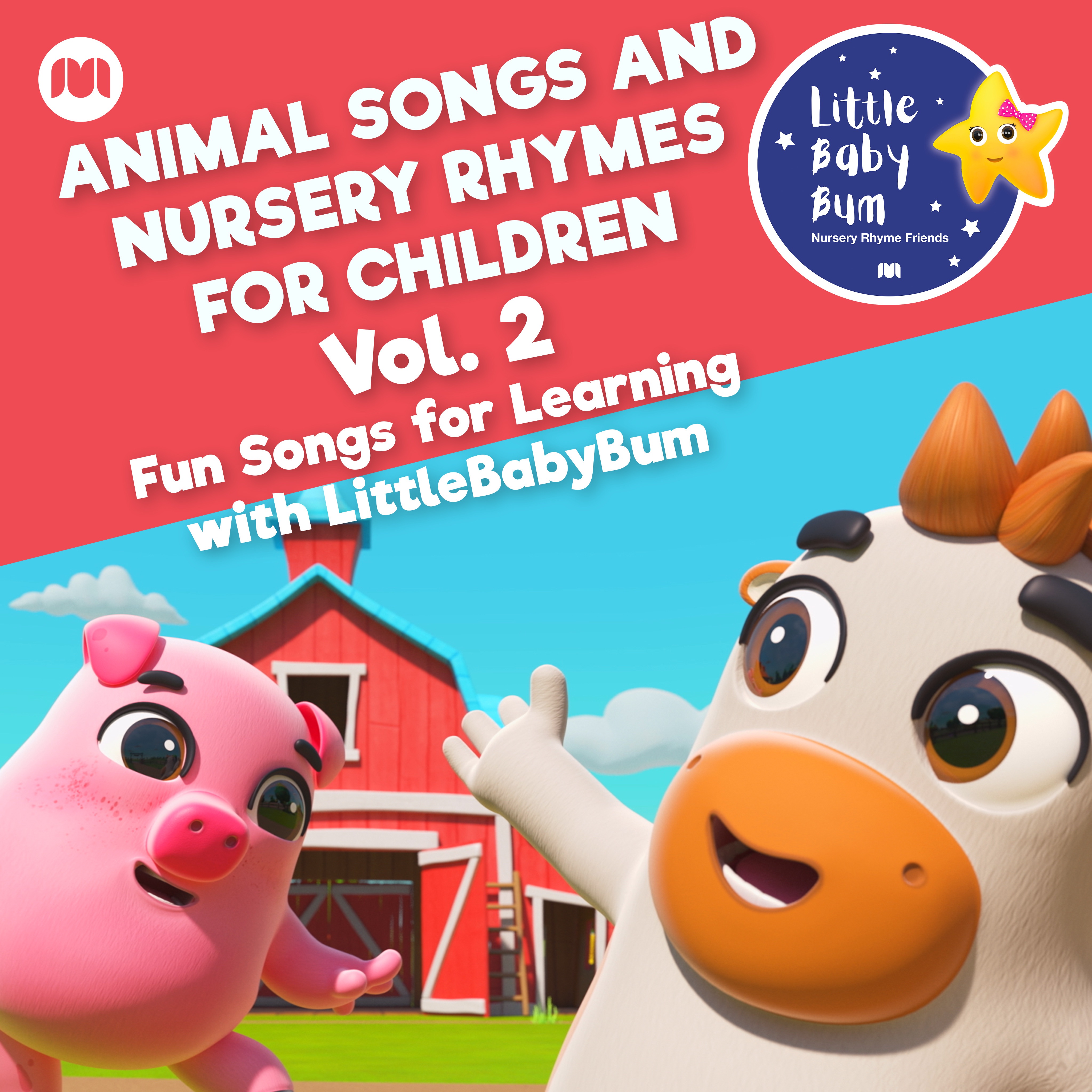 Animal Songs and Nursery Rhymes for Children, Vol. 2 (Fun Songs for Learning with LittleBabyBum) album cover