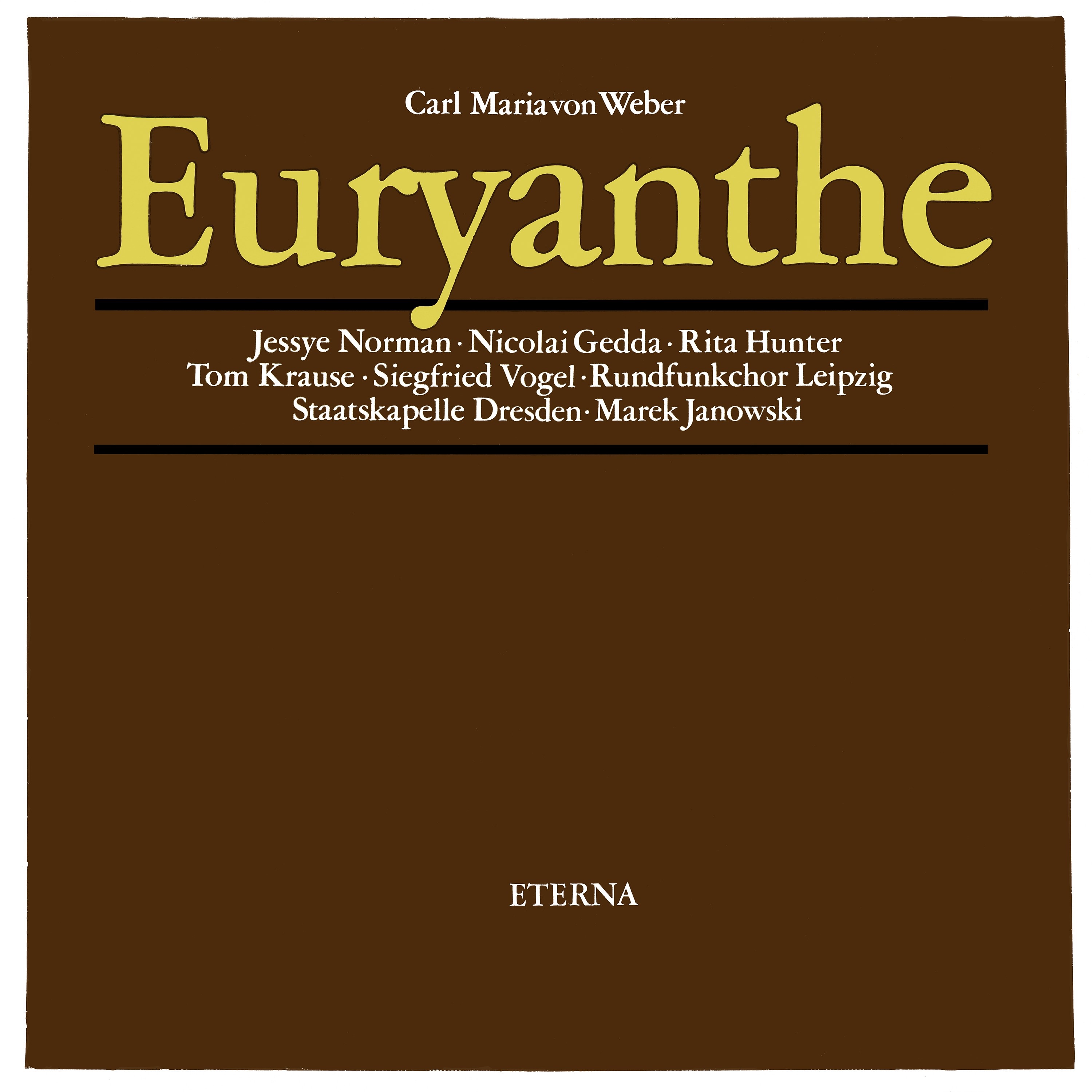 Weber: Euryanthe album cover